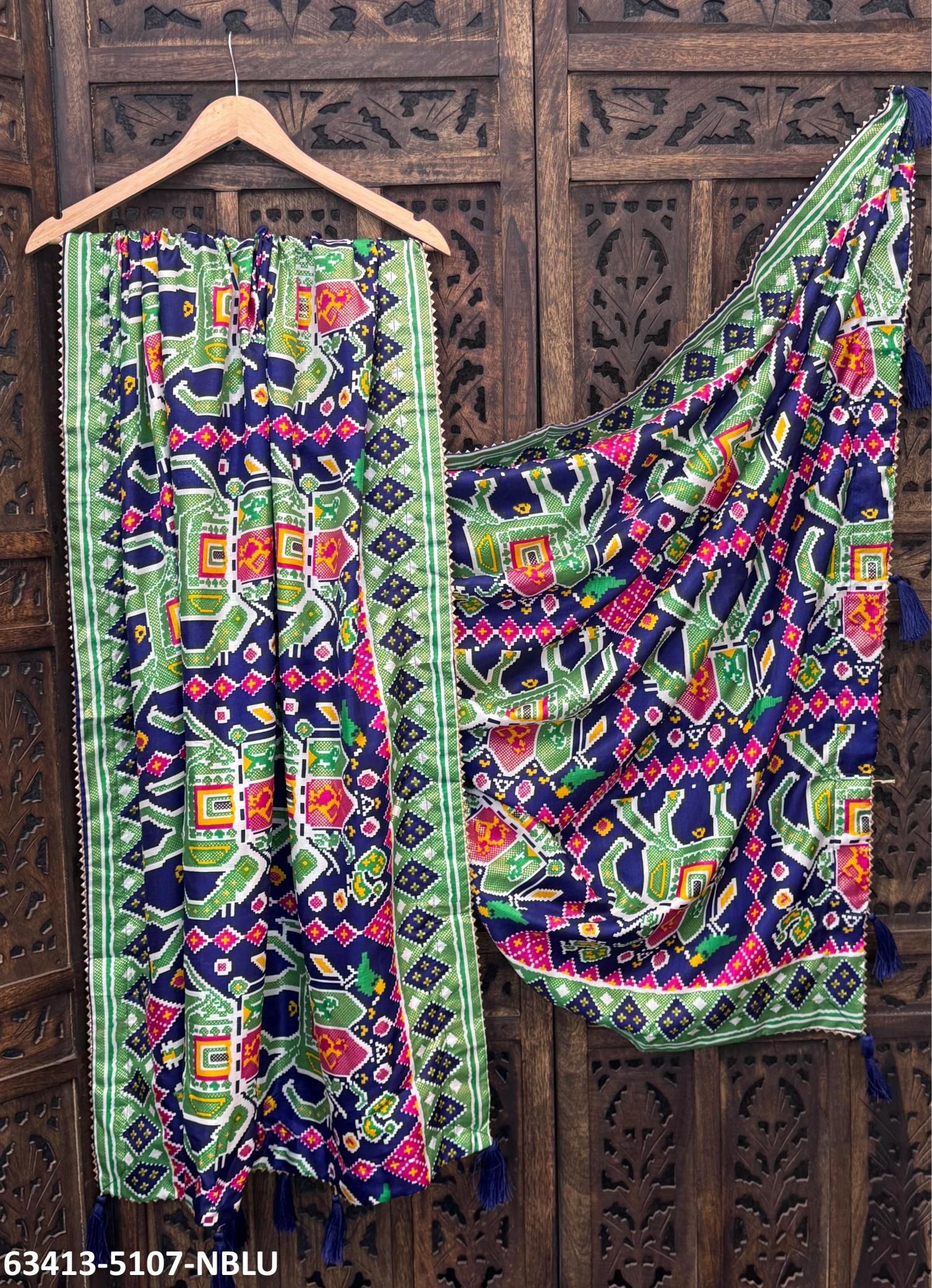 PATOLA PRINT DUPATTAS - Catalog # 63413 (Set of 6 Only Dupattas) by Desi Muse PATOLA PRINT DUPATTAS - Catalog # 63413 (Set of 6 Only Dupattas) by Desi Muse