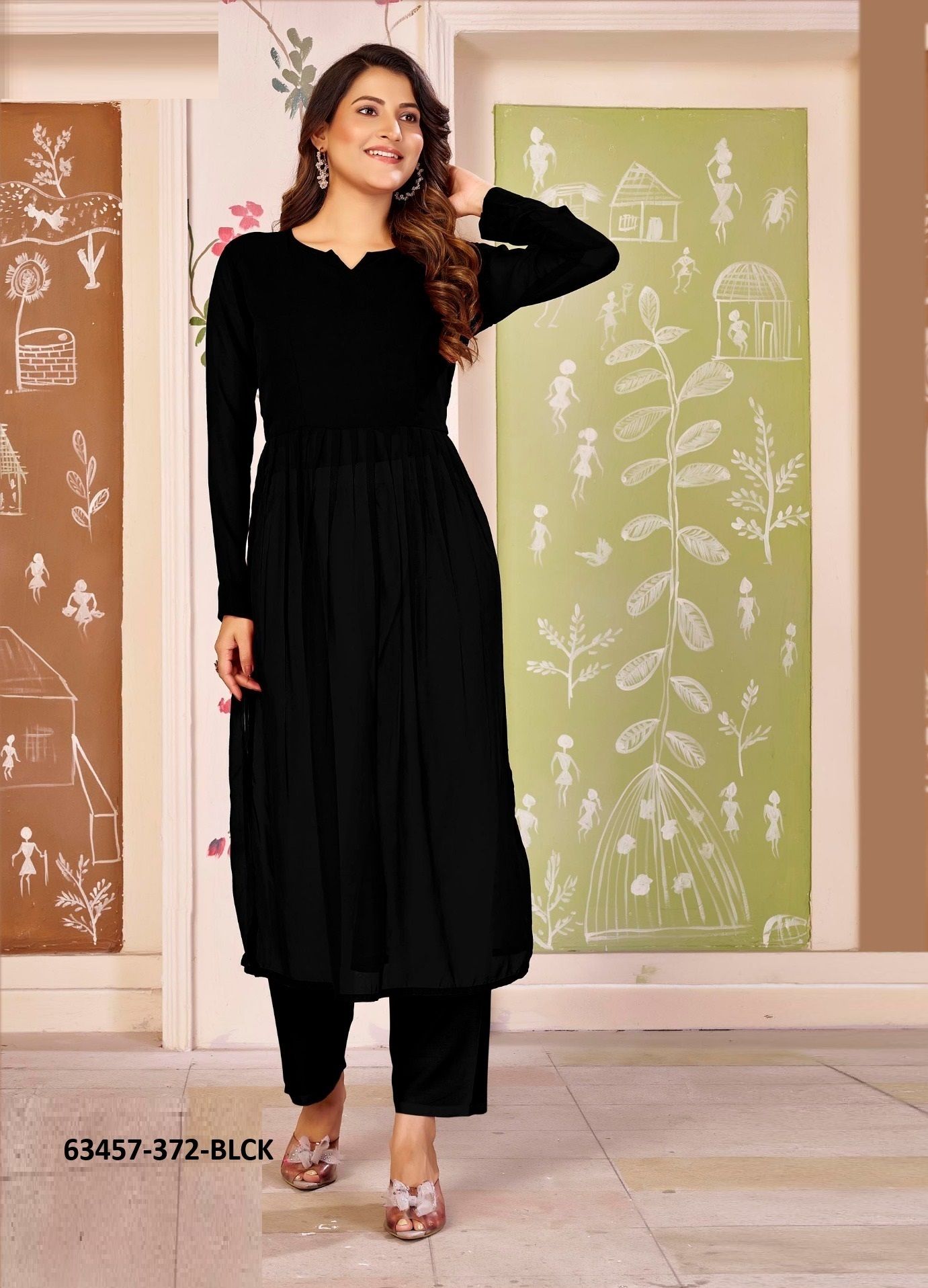 KASTURI 1 - Catalog # 63457 (Set of 4 Readymade Women's Kurtis / Tops) by Amdavadi Fashion