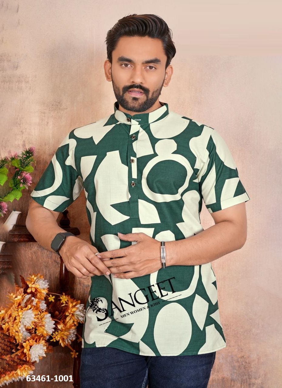 MUMBAI PATTERN PRINTS - Catalog # 63461 (Set of 4 Men's Ethnic Wear) by Sangeet MUMBAI PATTERN PRINTS - Catalog # 63461 (Set of 4 Men's Ethnic Wear) by Sangeet