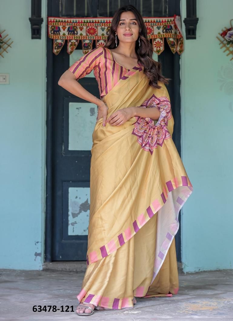 SATIN GEORGETTE 121 - Catalog # 63478 (Set of 26 Sarees) by Semad Styles SATIN GEORGETTE 121 - Catalog # 63478 (Set of 26 Sarees) by Semad Styles