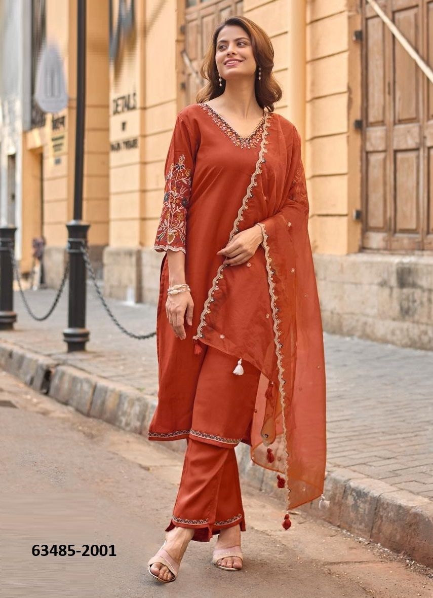 RANGMAHAL - Catalog # 63485 (Set of 6 Readymade Salwar Suits) by Mittoo RANGMAHAL - Catalog # 63485 (Set of 6 Readymade Salwar Suits) by Mittoo