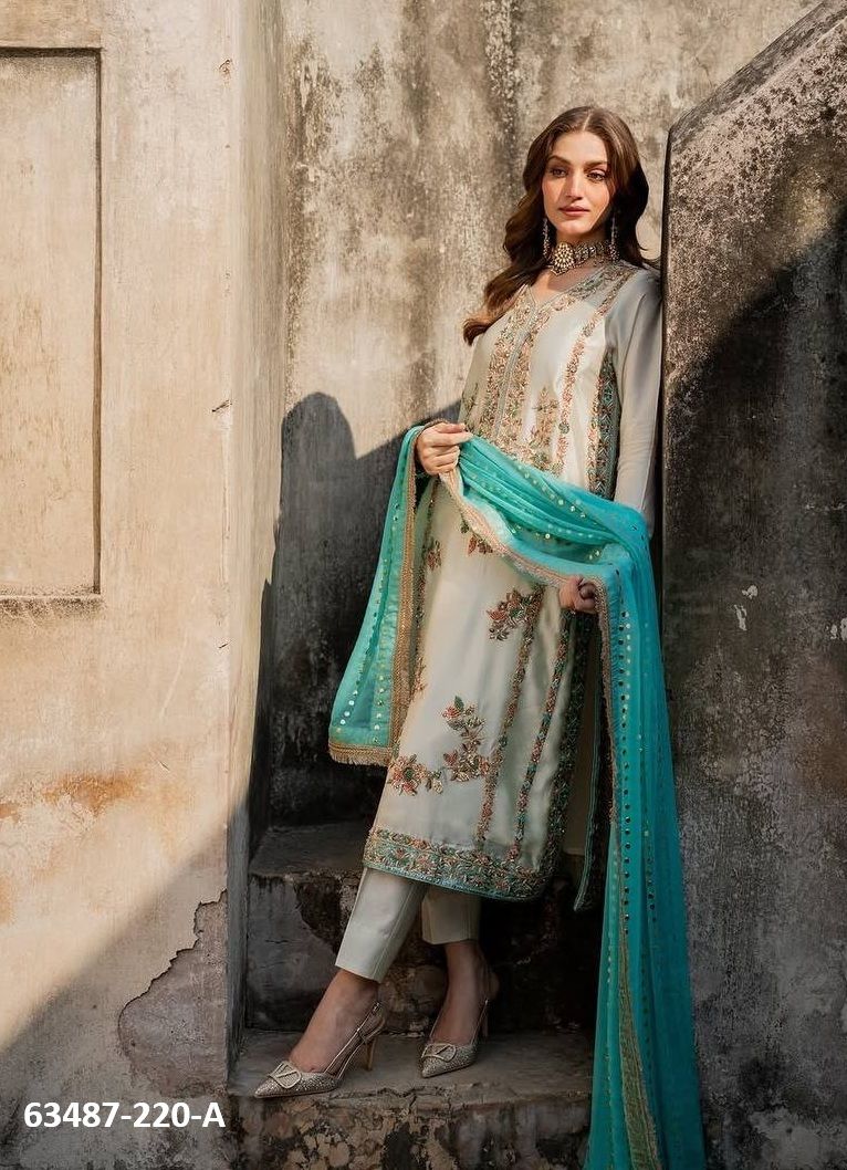 SERIES 220 - Catalog # 63487 (Set of 4 Readymade Salwar Suits) by Amdavadi Fashion SERIES 220 - Catalog # 63487 (Set of 4 Readymade Salwar Suits) by Amdavadi Fashion