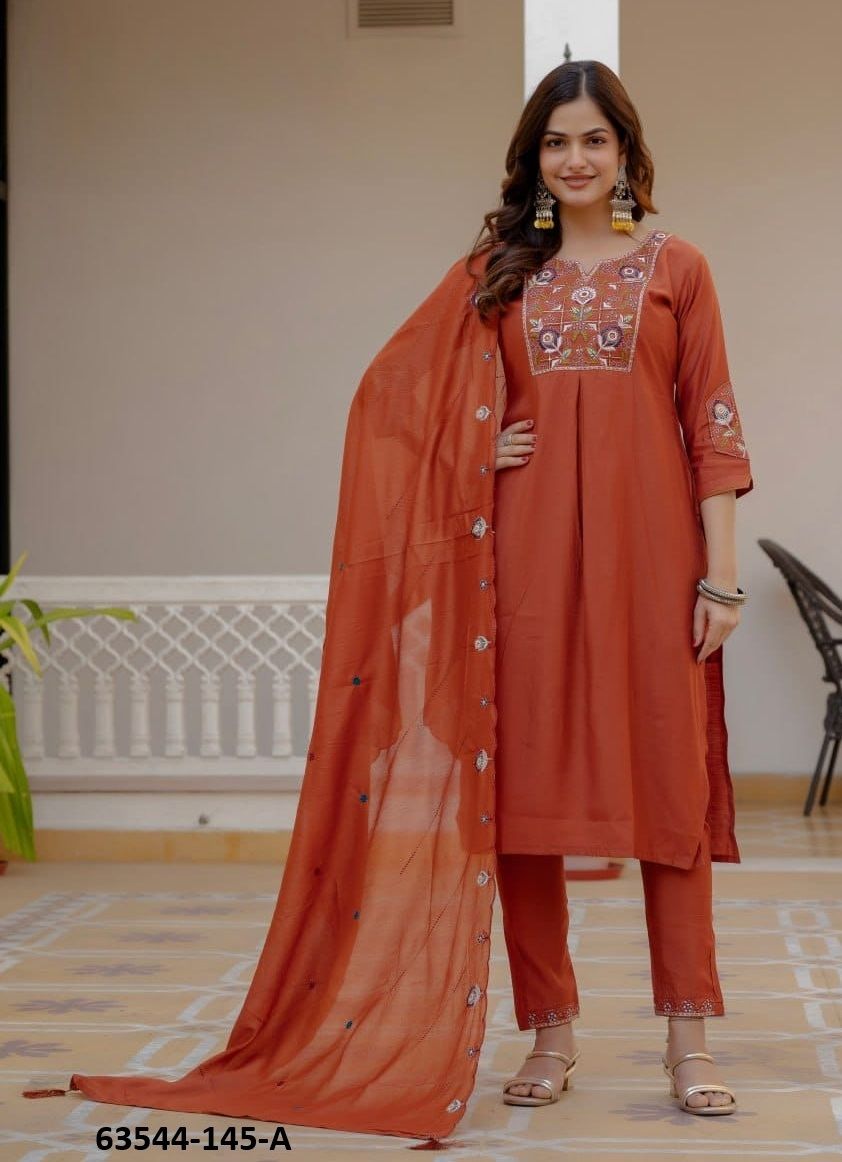 SERIES 145 - Catalog # 63544 (Set of 6 Readymade Salwar Suits) by Aabharan SERIES 145 - Catalog # 63544 (Set of 6 Readymade Salwar Suits) by Aabharan