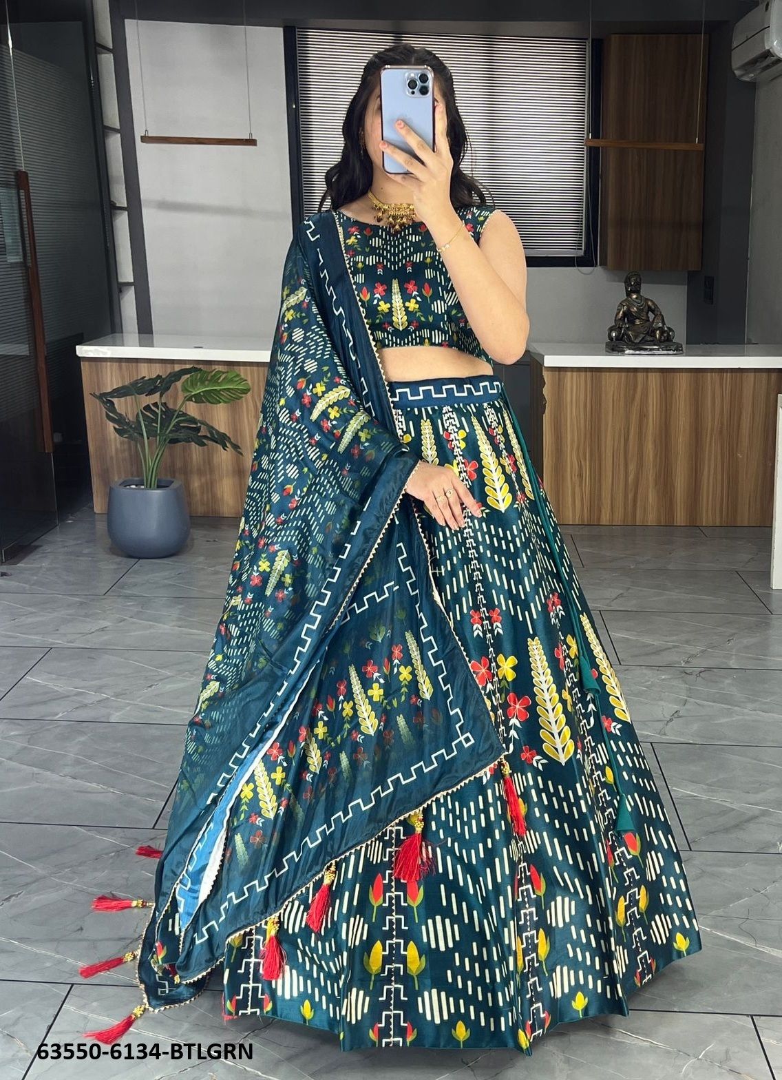 SERIES 6134 - Catalog # 63550 (Set of 8 Semi-Stitched Lehengas) by Komal Pret SERIES 6134 - Catalog # 63550 (Set of 8 Semi-Stitched Lehengas) by Komal Pret