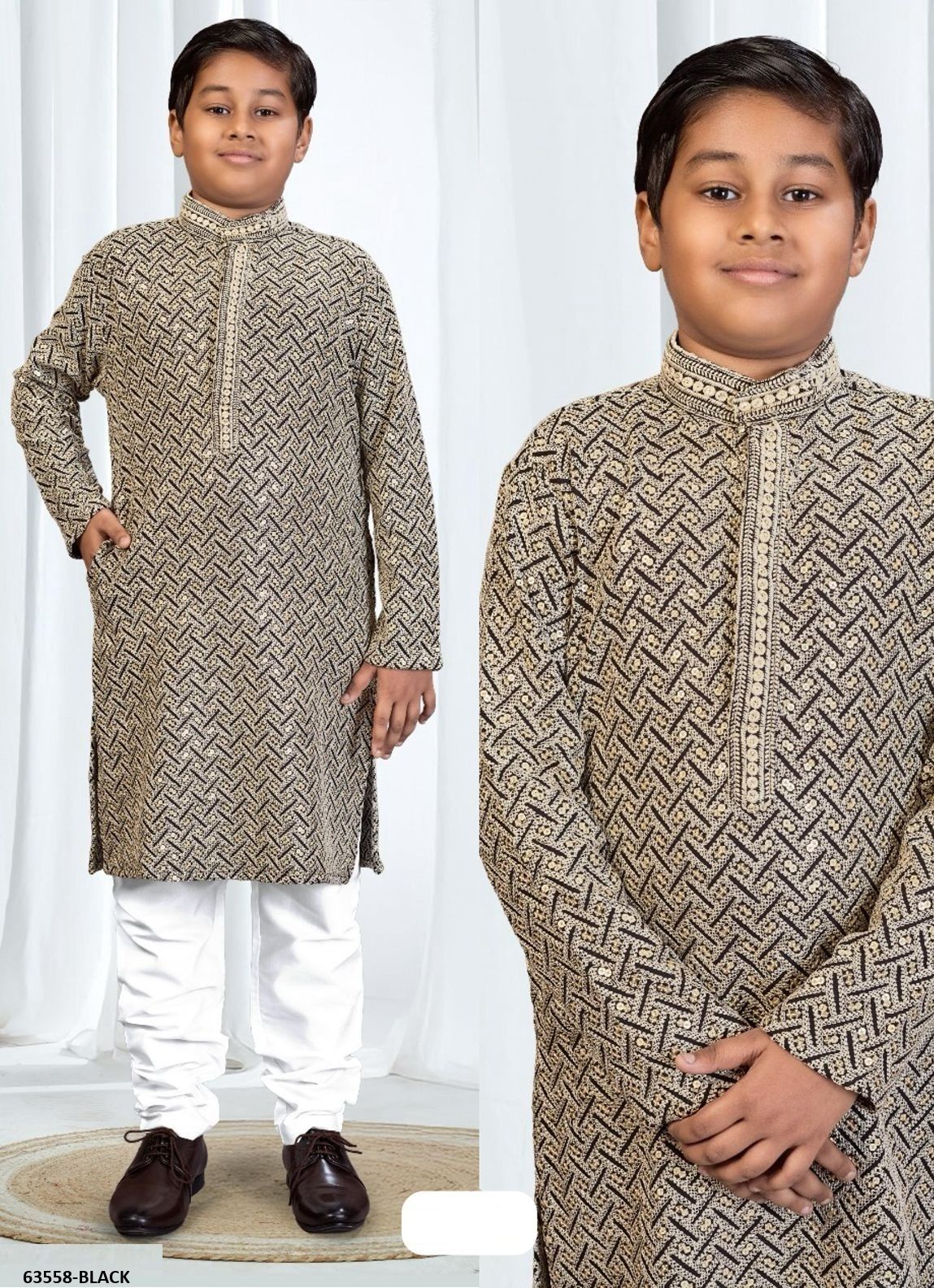 RIWAAZ - KID WEAR - Catalog # 63558 (Set of 7 Men's Ethnic Wear) by Tentmen Clothing RIWAAZ - KID WEAR - Catalog # 63558 (Set of 7 Men's Ethnic Wear) by Tentmen Clothing
