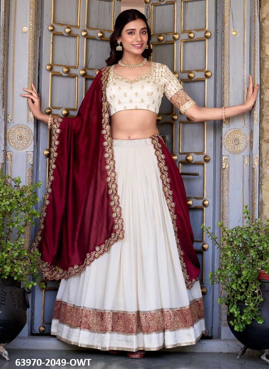 PRANAVI - Catalog # 63970 (Set of 2 Semi-Stitched Lehengas) by Komal Pret PRANAVI - Catalog # 63970 (Set of 2 Semi-Stitched Lehengas) by Komal Pret