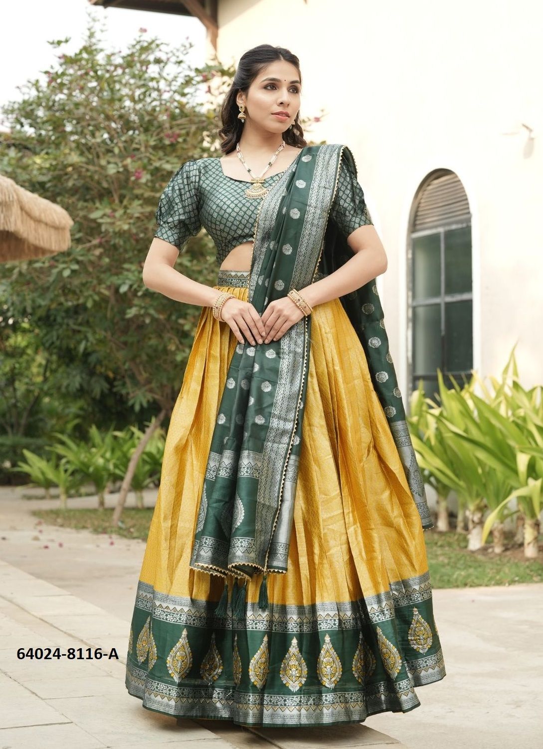 SERIES 8116 - Catalog # 64024 (Set of 4 Semi-Stitched Lehengas) by Raw Lemon SERIES 8116 - Catalog # 64024 (Set of 4 Semi-Stitched Lehengas) by Raw Lemon