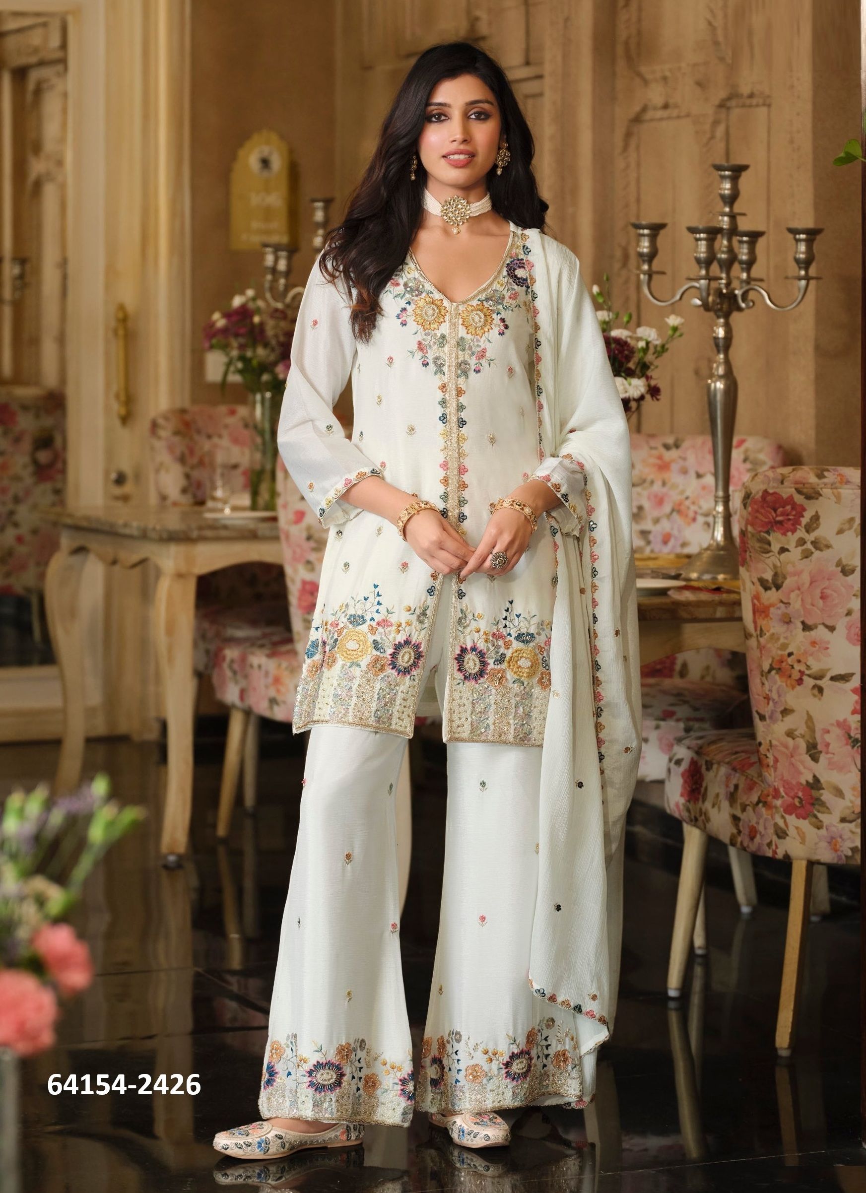 SANVI - Catalog # 64154 (Set of 2 Readymade Salwar Suits) SANVI - Catalog # 64154 (Set of 2 Readymade Salwar Suits)