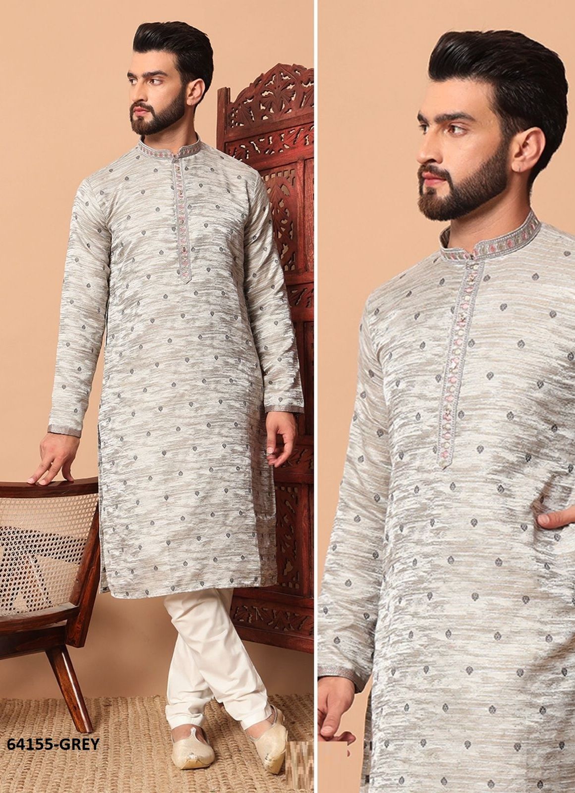 UTSAV 5 - Catalog # 64155 (Set of 3 Men's Ethnic Wear) UTSAV 5 - Catalog # 64155 (Set of 3 Men's Ethnic Wear)