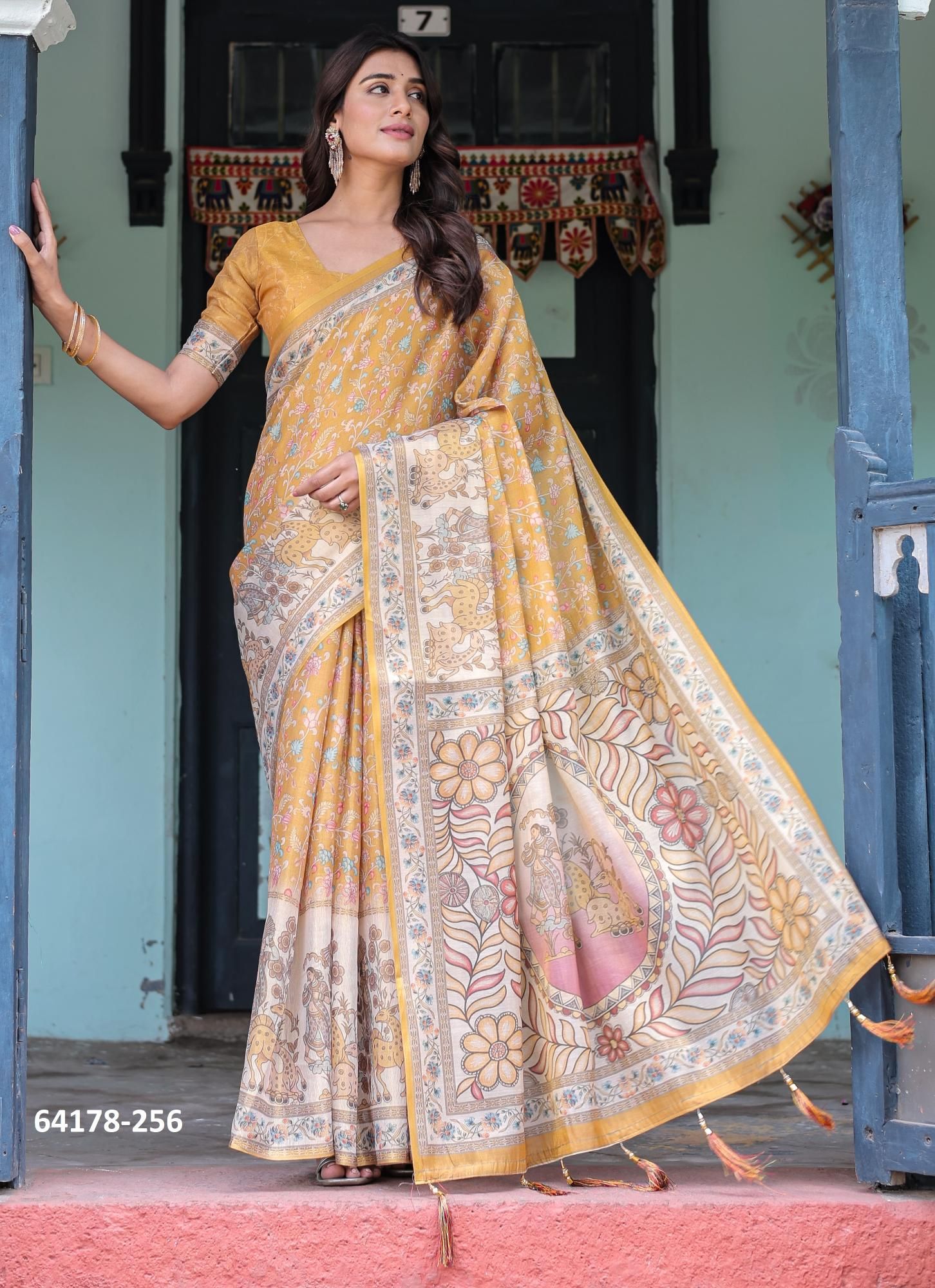 HANDLOOM COTTON SERIES 256 - Catalog # 64178 (Set of 10 Sarees) HANDLOOM COTTON SERIES 256 - Catalog # 64178 (Set of 10 Sarees)