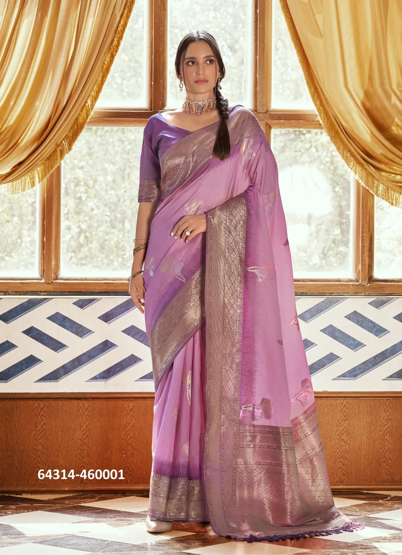 ROSEBERRY SILK - Catalog # 64314 (Set of 6 Sarees) ROSEBERRY SILK - Catalog # 64314 (Set of 6 Sarees)