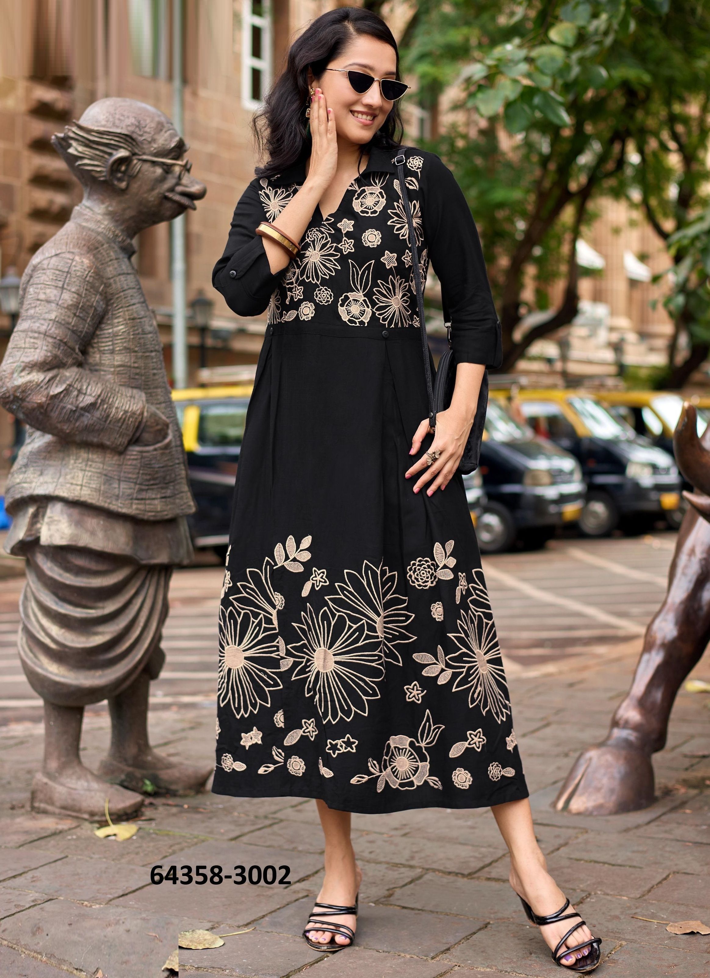 ANGOORI - Catalog # 64358 (Set of 6 Readymade Women's Kurtis / Tops)