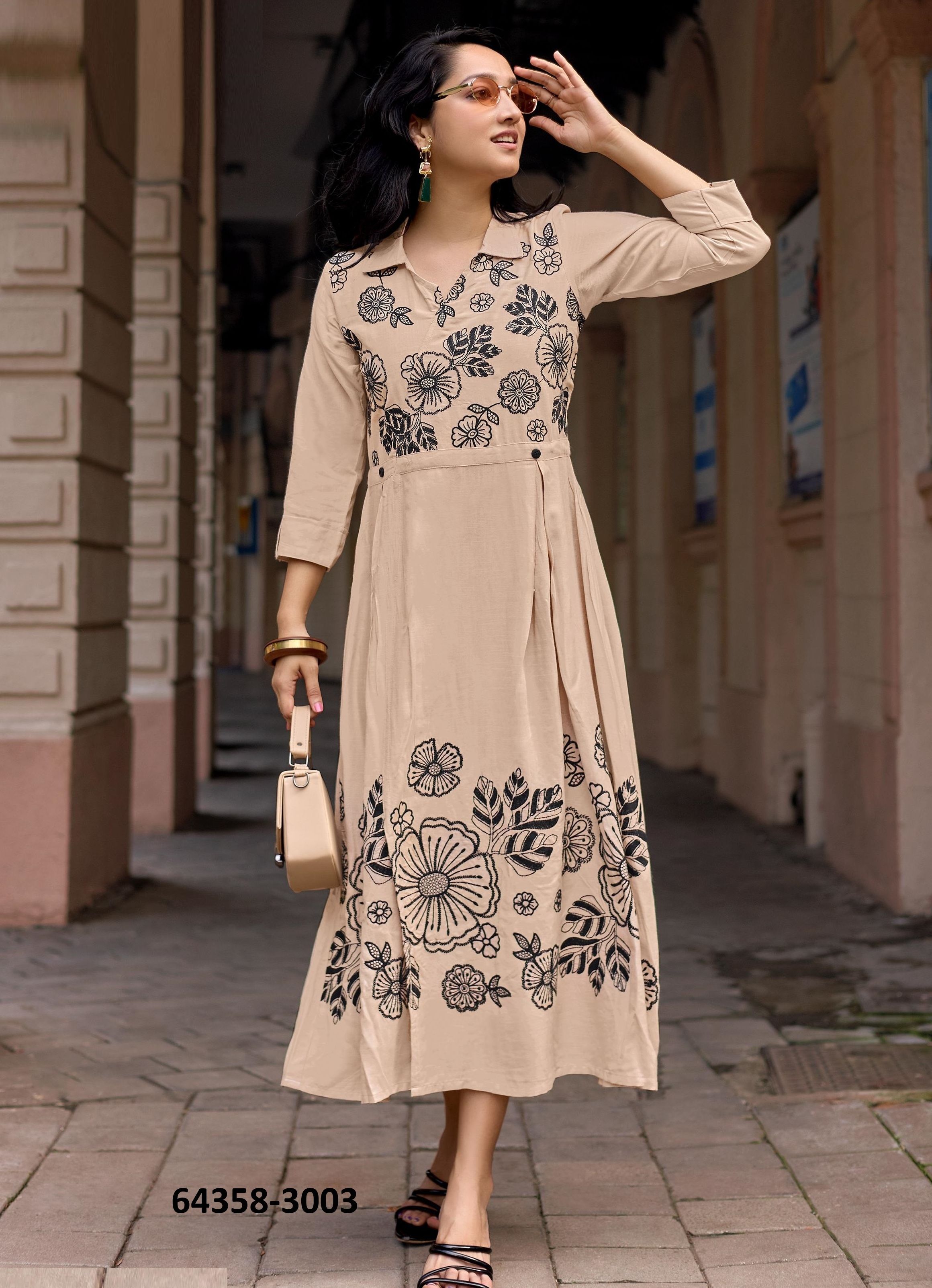 ANGOORI - Catalog # 64358 (Set of 6 Readymade Women's Kurtis / Tops)