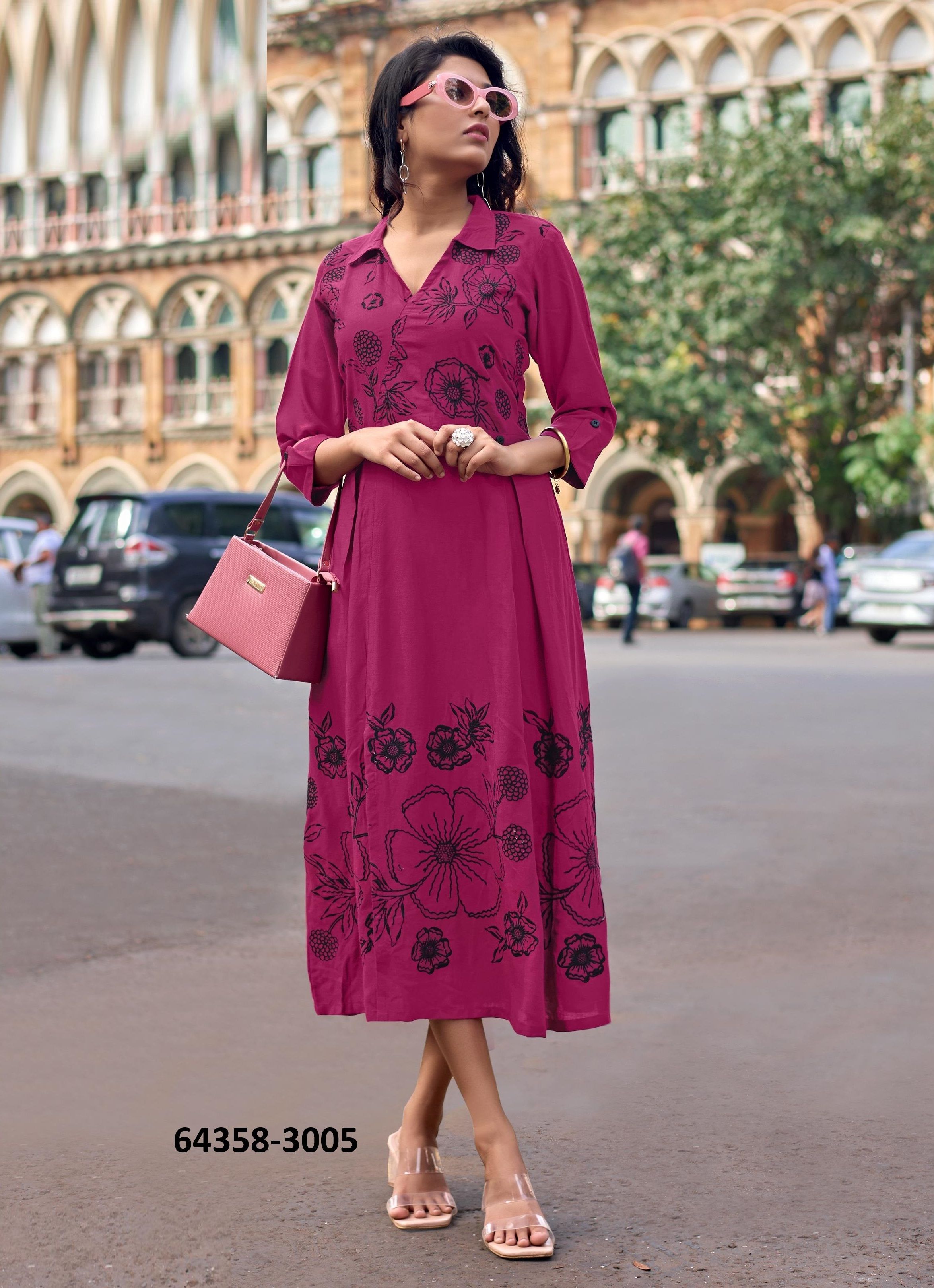 ANGOORI - Catalog # 64358 (Set of 6 Readymade Women's Kurtis / Tops)