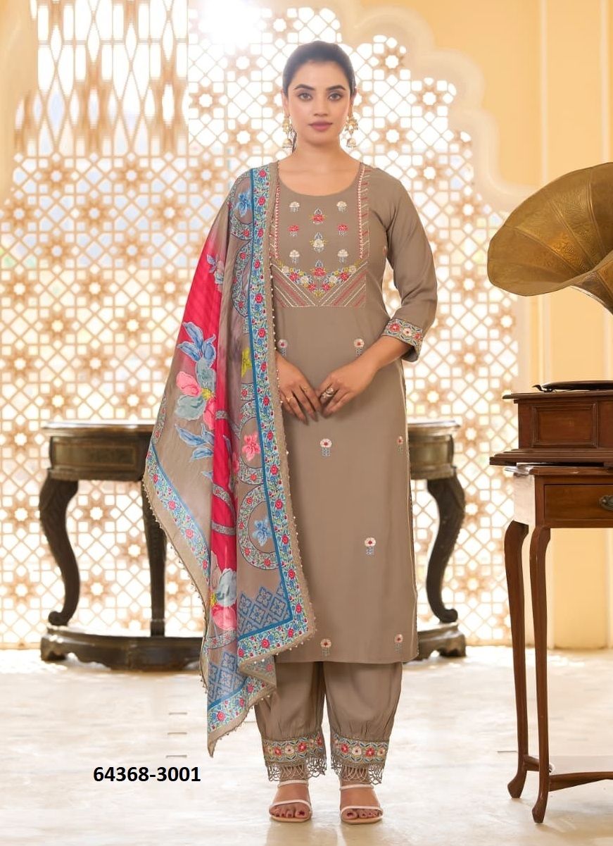 SHANAYA 3 - Catalog # 64368 (Set of 6 Readymade Salwar Suits) SHANAYA 3 - Catalog # 64368 (Set of 6 Readymade Salwar Suits)