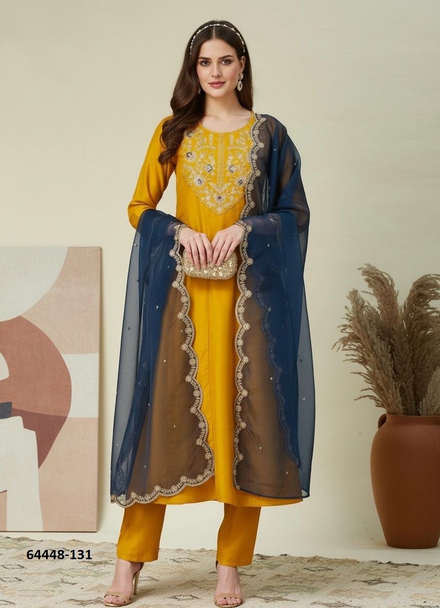 HOF 131 - Catalog # 64448 (Set of 2 Readymade Salwar Suits) HOF 131 - Catalog # 64448 (Set of 2 Readymade Salwar Suits)
