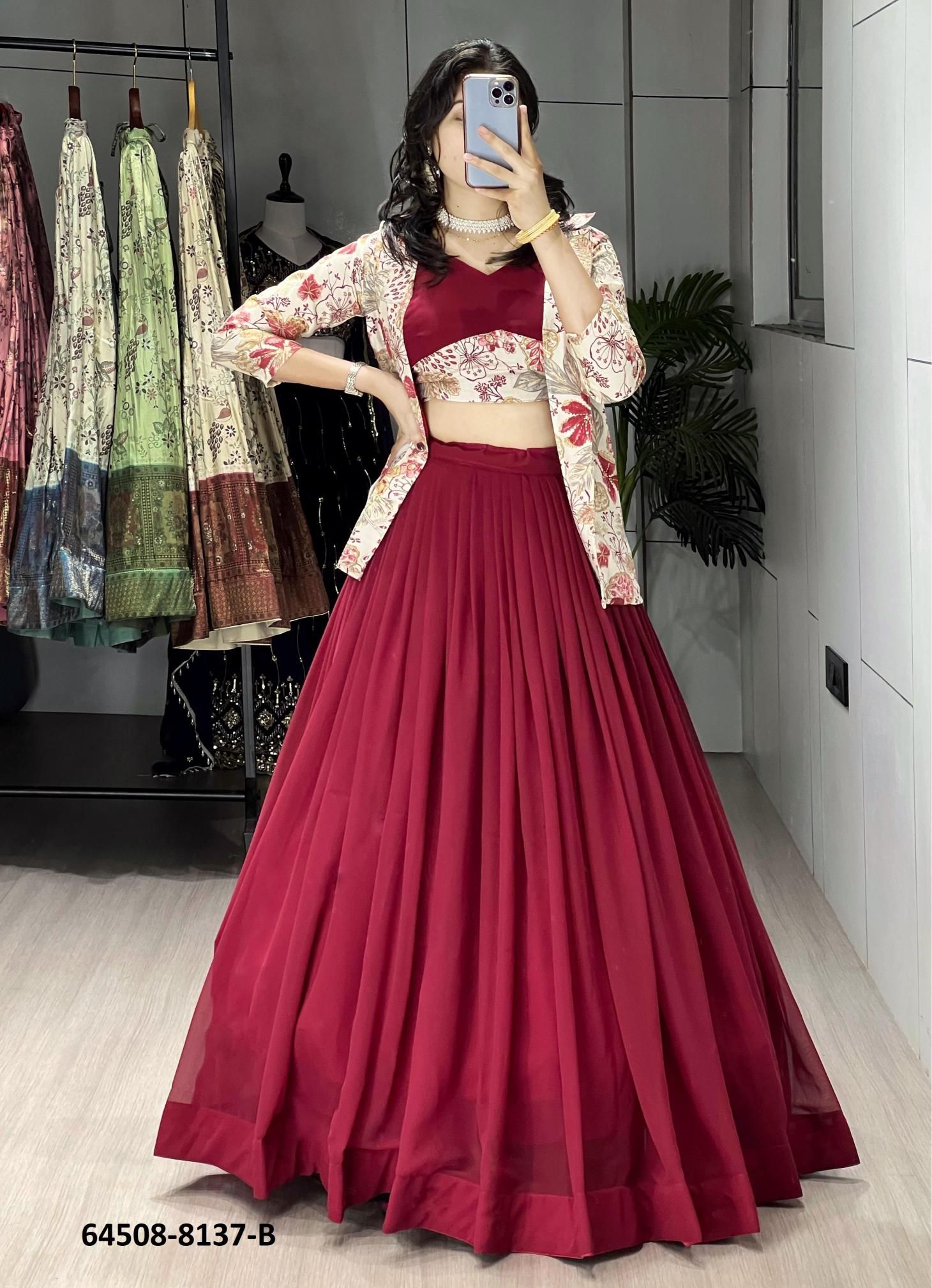 SERIES 8137 - Catalog # 64508 (Set of 7 Readymade Lehengas)