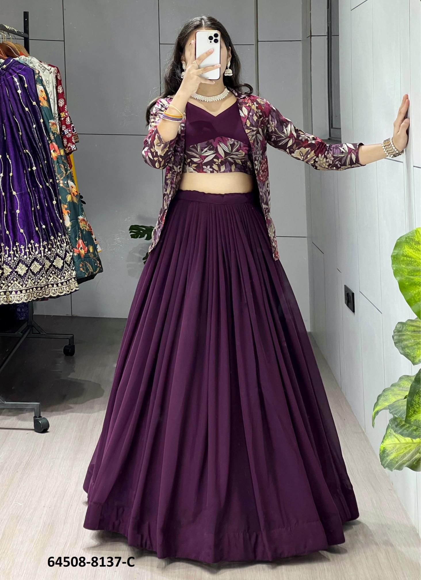 SERIES 8137 - Catalog # 64508 (Set of 7 Readymade Lehengas)