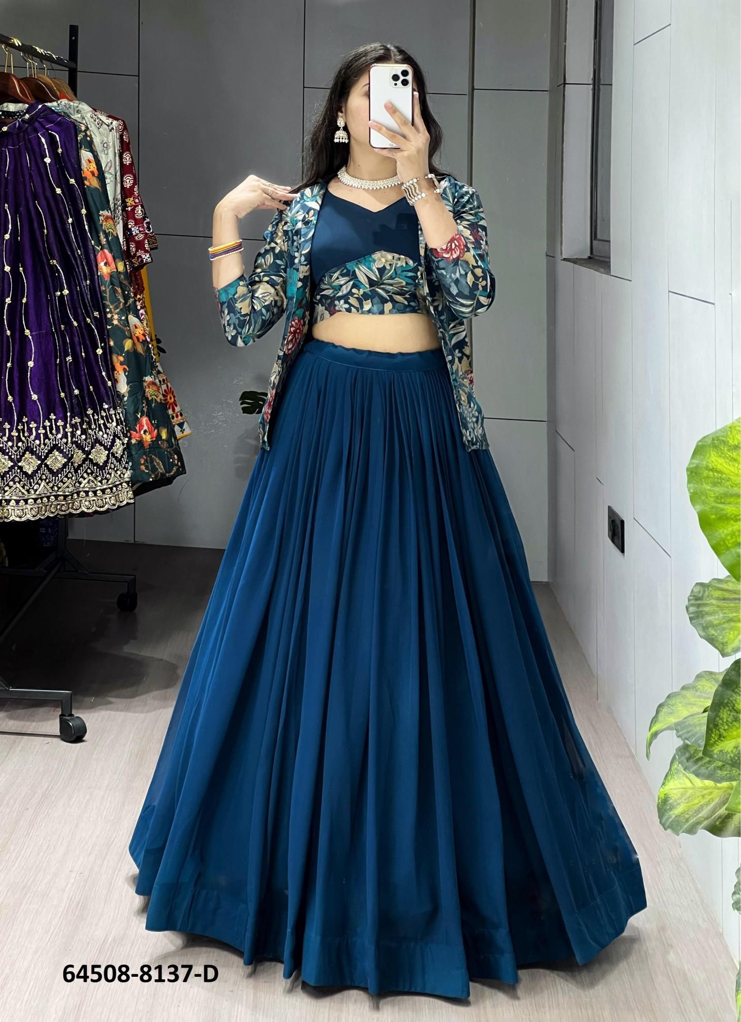 SERIES 8137 - Catalog # 64508 (Set of 7 Readymade Lehengas)