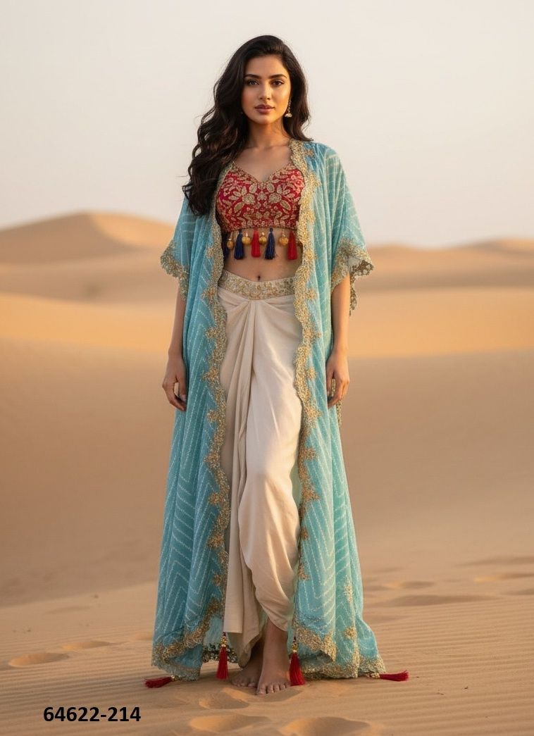 SERIES 214 - Catalog # 64622 (Set of 3 Indo-Western Outfits) SERIES 214 - Catalog # 64622 (Set of 3 Indo-Western Outfits)