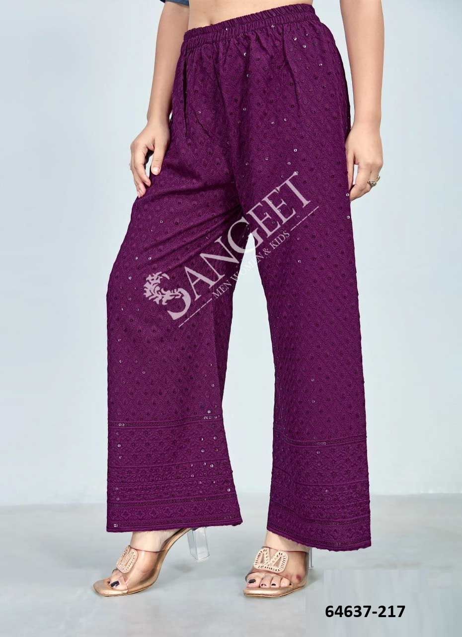 SEQUINS WORK PALAZZO - Catalog # 64637 (Set of 5 Only Bottoms) SEQUINS WORK PALAZZO - Catalog # 64637 (Set of 5 Only Bottoms)