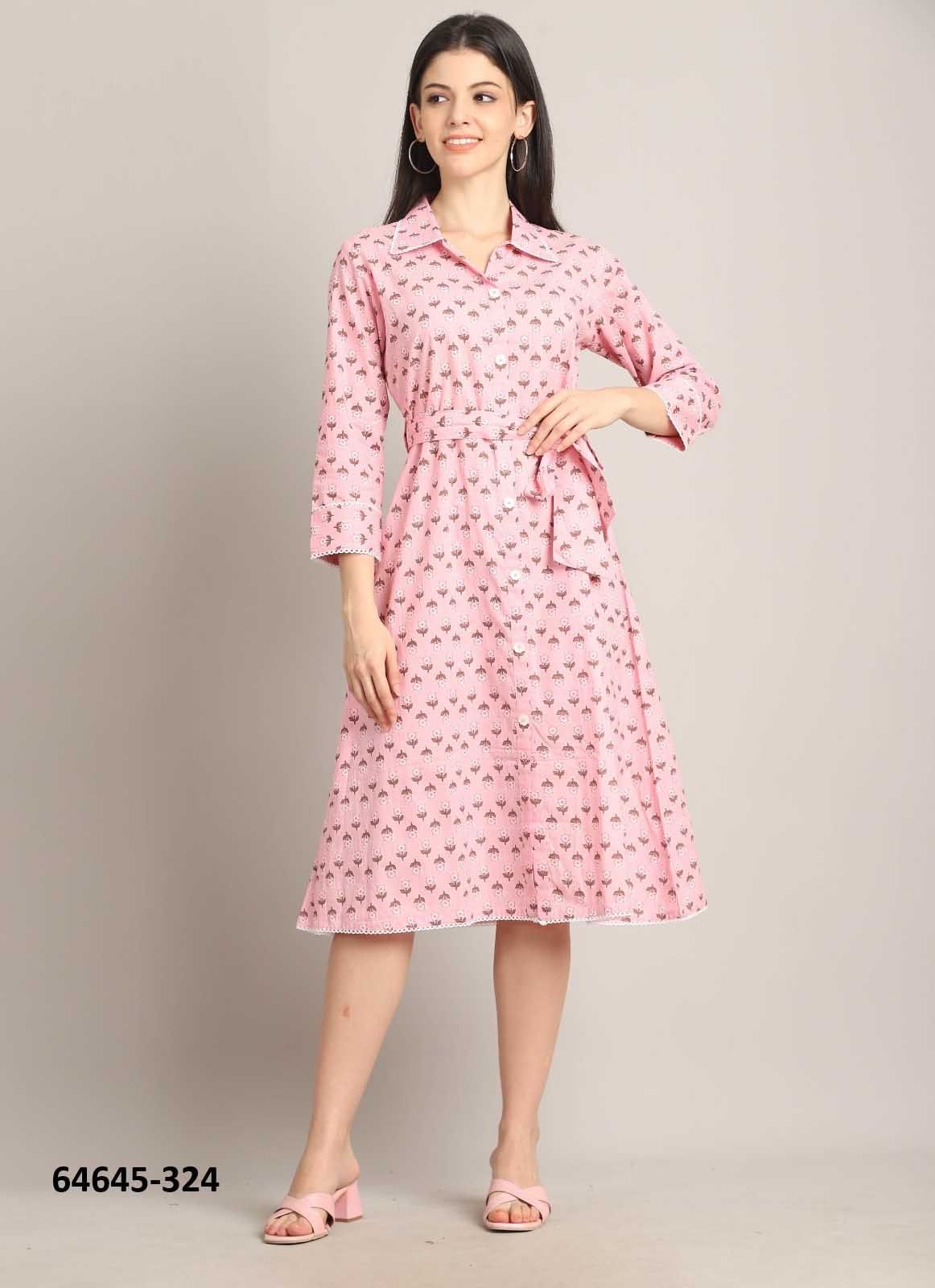 FROCK STYLE MATERNITY DRESS - Catalog # 64645 (Set of 8 Readymade Women's Kurtis / Tops)