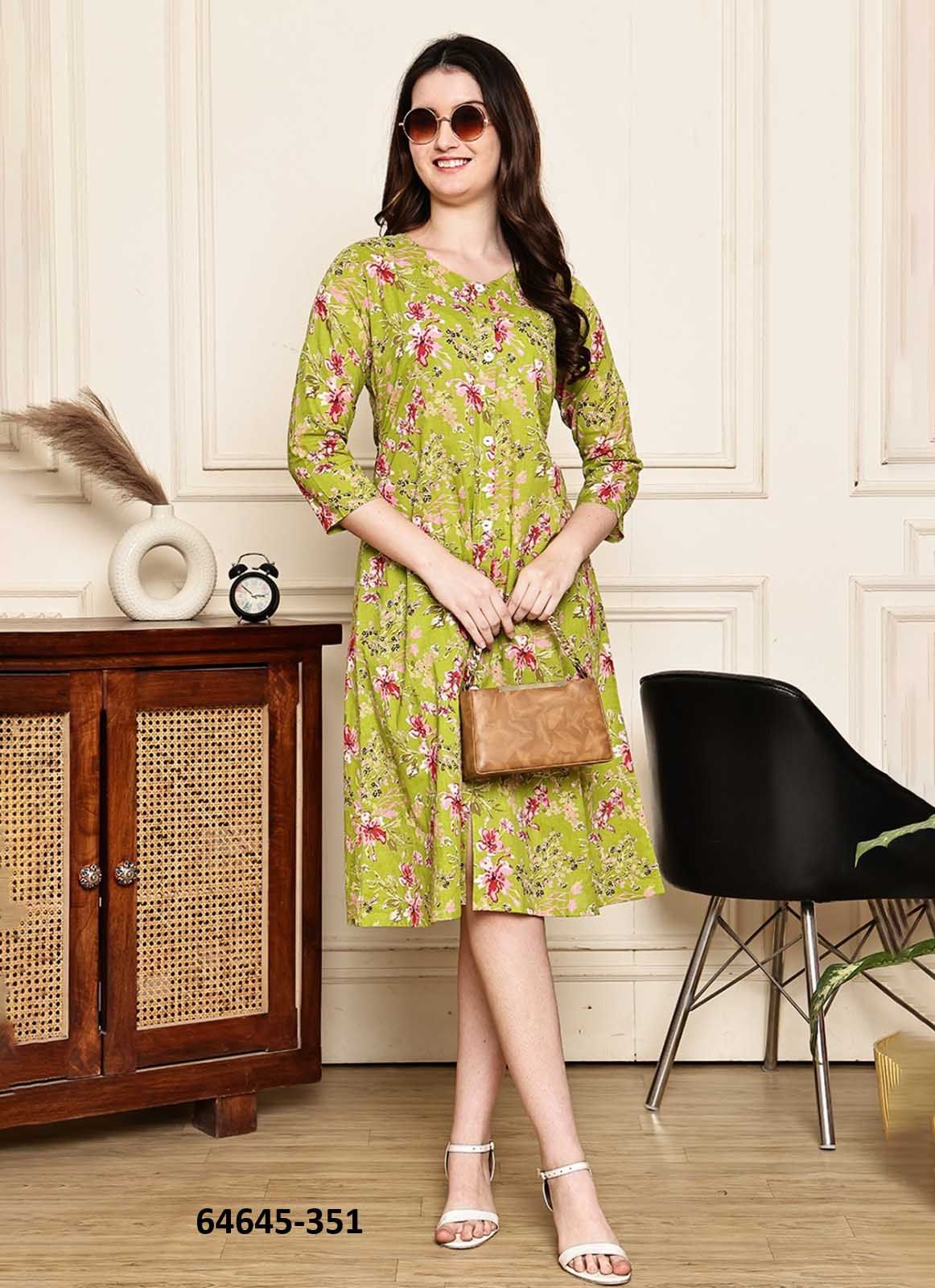 FROCK STYLE MATERNITY DRESS - Catalog # 64645 (Set of 8 Readymade Women's Kurtis / Tops)