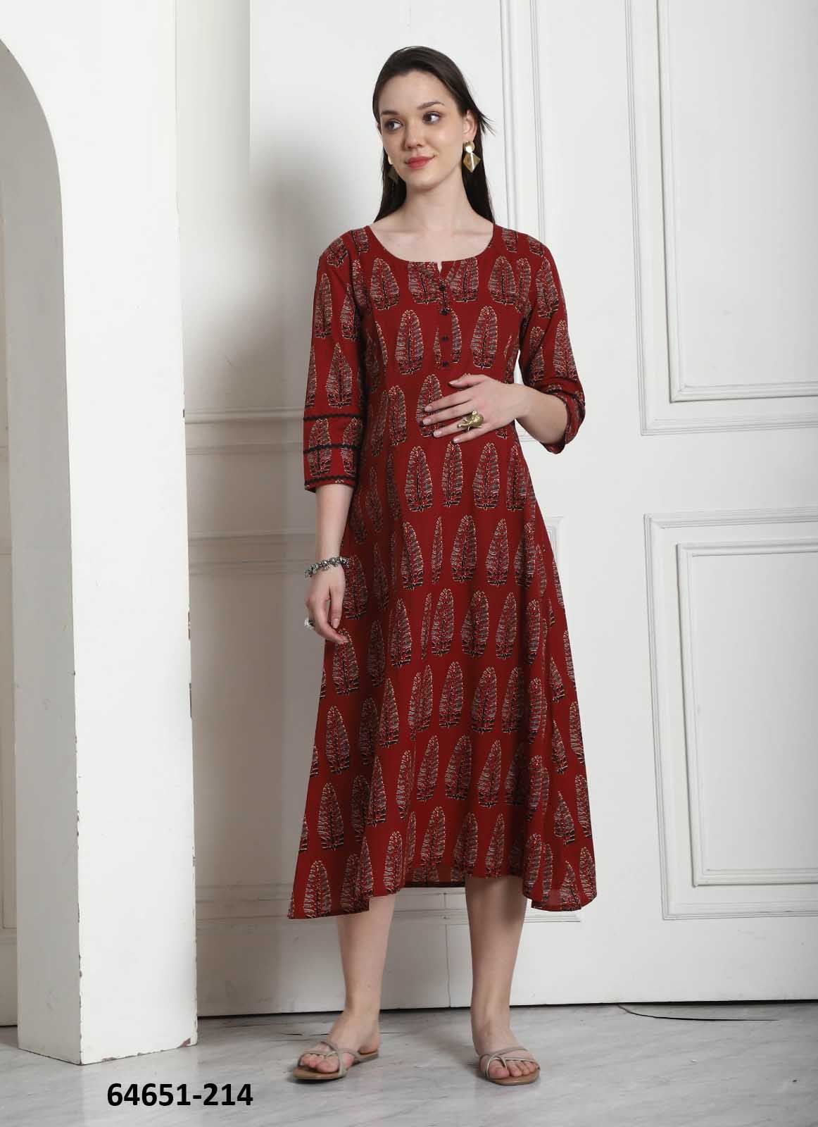 JAIPUR MATERNITY WEAR - Catalog # 64651 (Set of 10 Readymade Women's Kurtis / Tops)