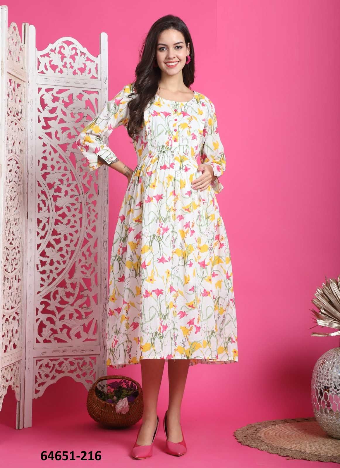 JAIPUR MATERNITY WEAR - Catalog # 64651 (Set of 10 Readymade Women's Kurtis / Tops)