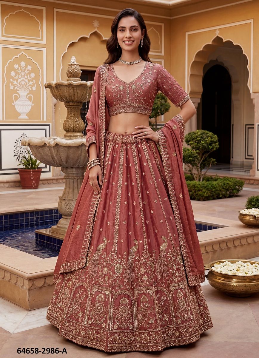 SERIES 2986 - Catalog # 64658 (Set of 4 Semi-Stitched Lehengas) SERIES 2986 - Catalog # 64658 (Set of 4 Semi-Stitched Lehengas)