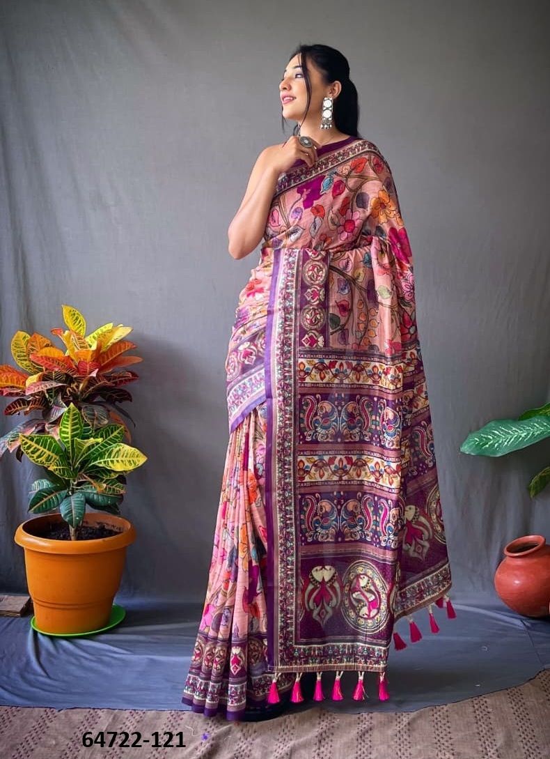 COTTON KALAMKARI - Catalog # 64722 (Set of 4 Sarees) COTTON KALAMKARI - Catalog # 64722 (Set of 4 Sarees)