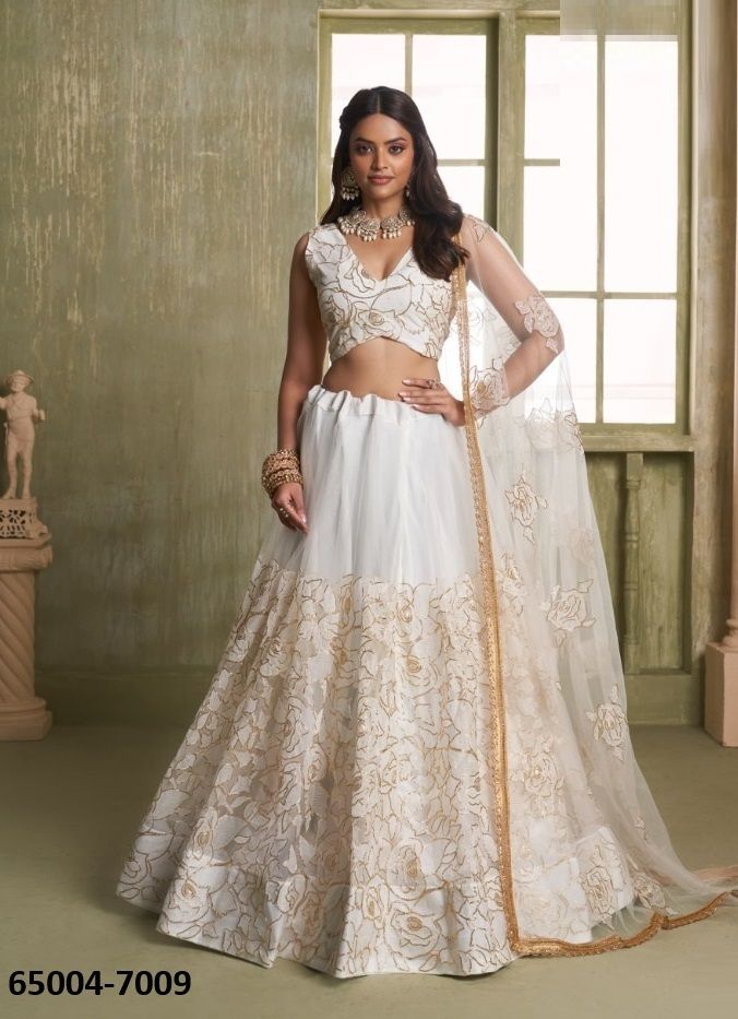 CHANDRAKALA 2 - Catalog # 65004 (Set of 5 Semi-Stitched Lehengas)