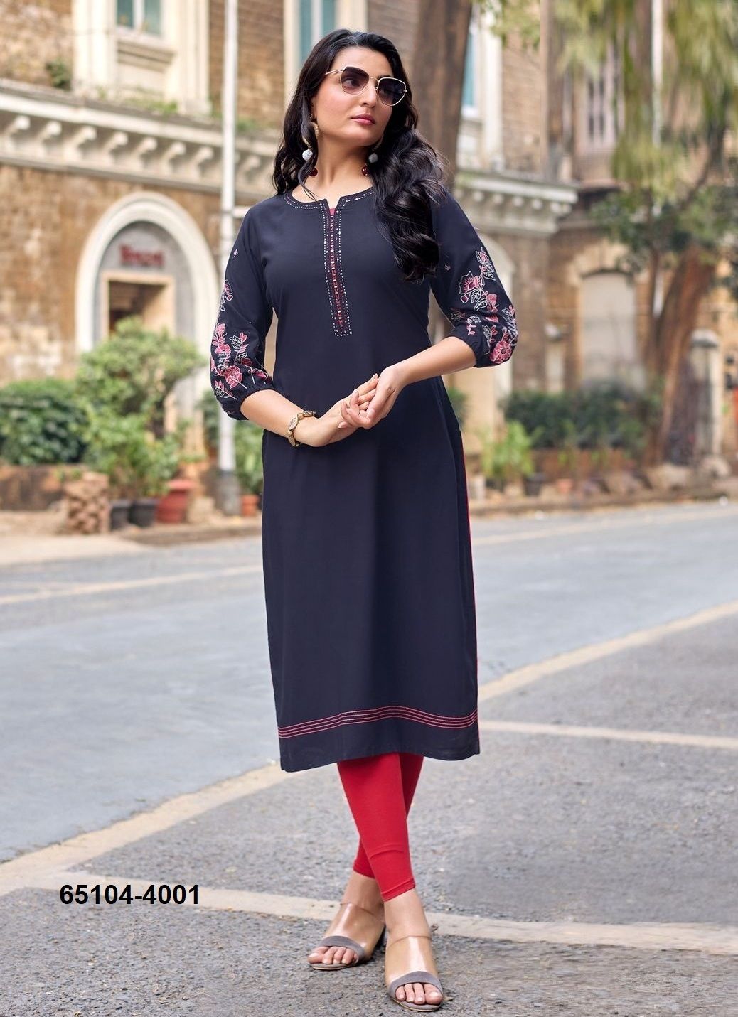 AARVIKA - Catalog # 65104 (Set of 6 Readymade Women's Kurtis / Tops) AARVIKA - Catalog # 65104 (Set of 6 Readymade Women's Kurtis / Tops)
