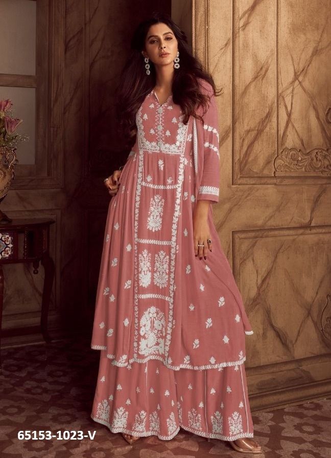 LAKHNAVI 4 LIGHT COLORS - Catalog # 65153 (Set of 5 Readymade Salwar Suits) LAKHNAVI 4 LIGHT COLORS - Catalog # 65153 (Set of 5 Readymade Salwar Suits)