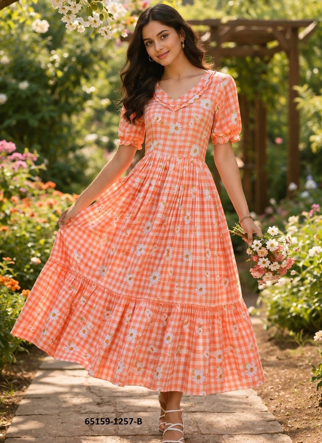 SERIES 1257 - Catalog # 65159 (Set of 4 Readymade Women's Kurtis / Tops)