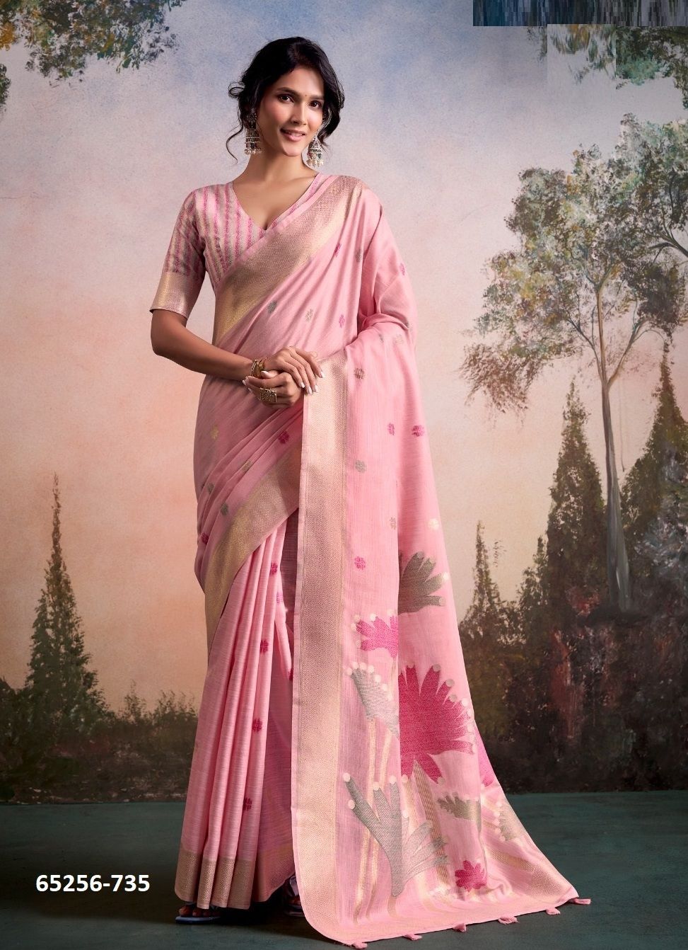 SALONI FLOWER SILK - Catalog # 65256 (Set of 6 Sarees) SALONI FLOWER SILK - Catalog # 65256 (Set of 6 Sarees)