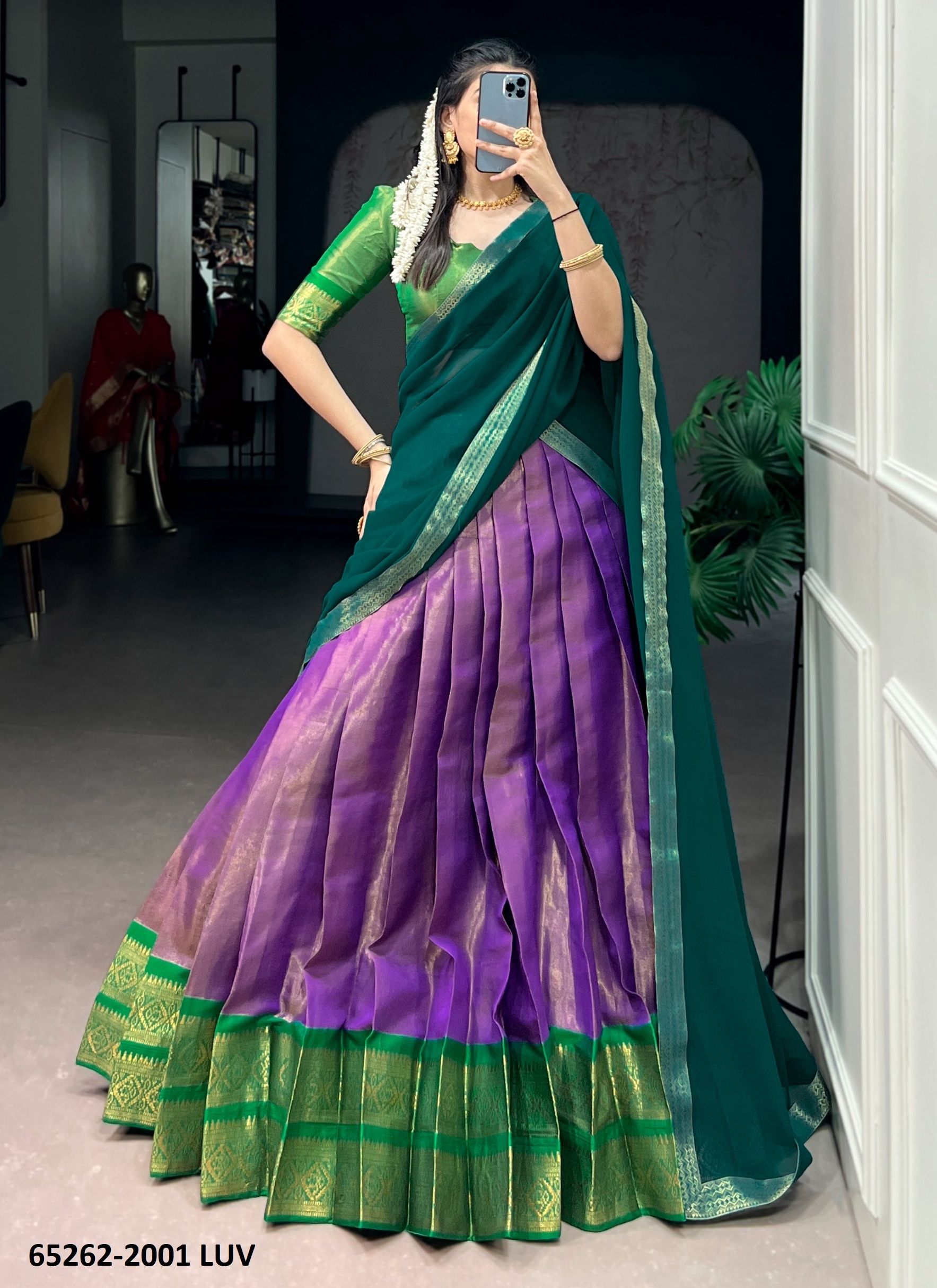 SERIES 2001 - Catalog # 65262 (Set of 5 Semi-Stitched Lehengas)