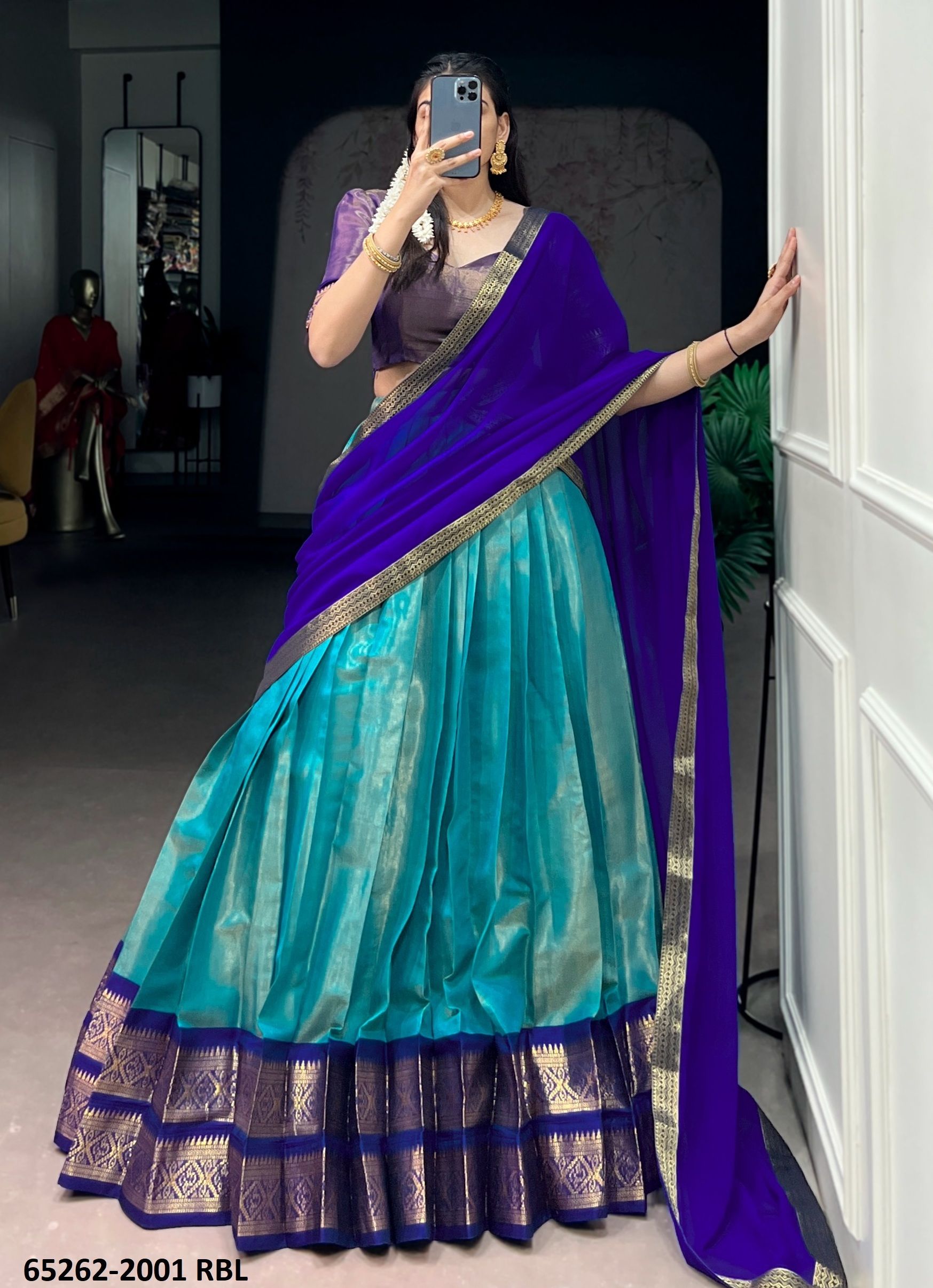 SERIES 2001 - Catalog # 65262 (Set of 5 Semi-Stitched Lehengas)