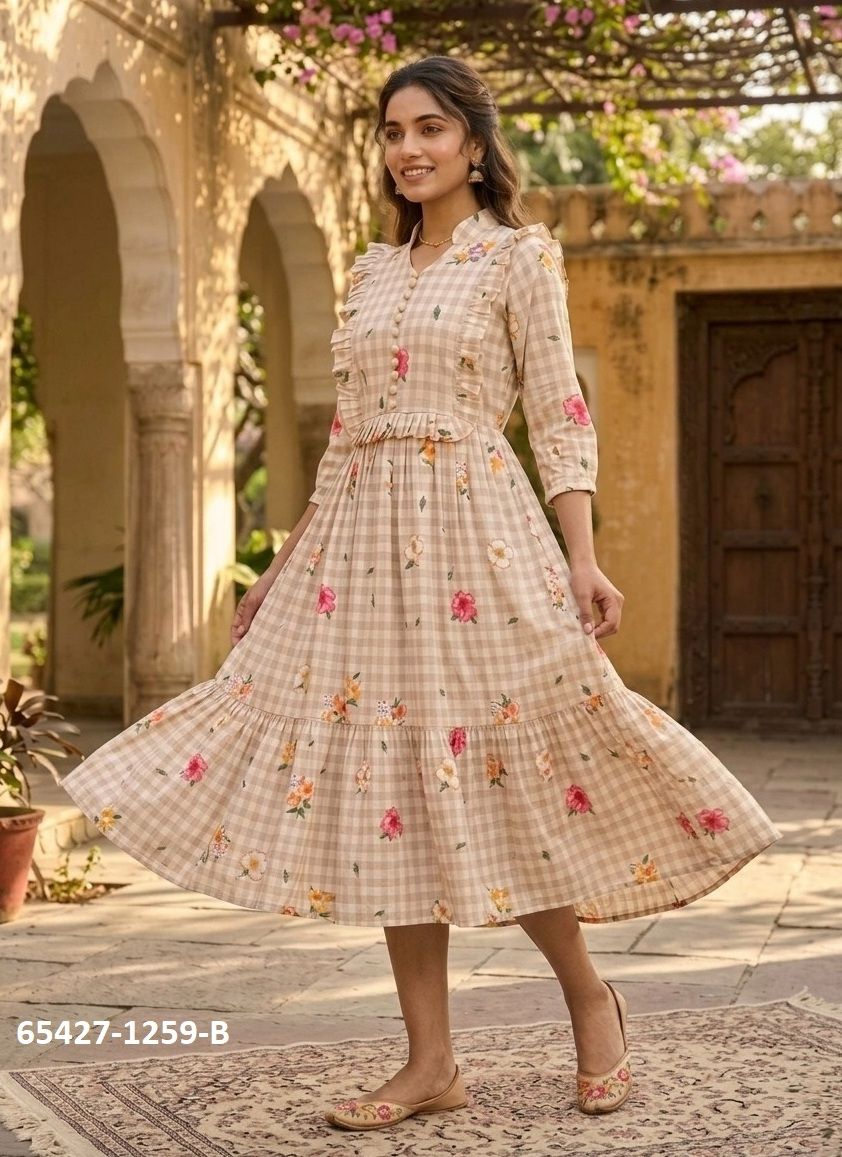 SERIES 1259 - Catalog # 65427 (Set of 3 Readymade Women's Kurtis / Tops)