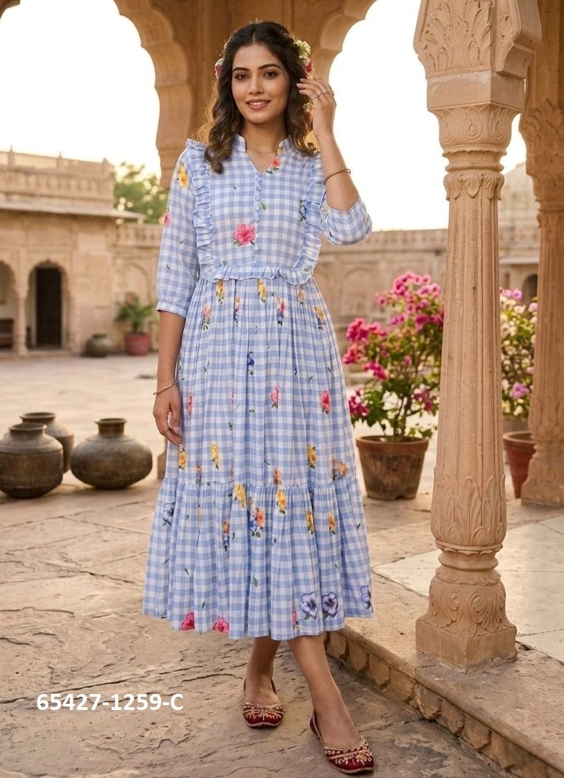 SERIES 1259 - Catalog # 65427 (Set of 3 Readymade Women's Kurtis / Tops)