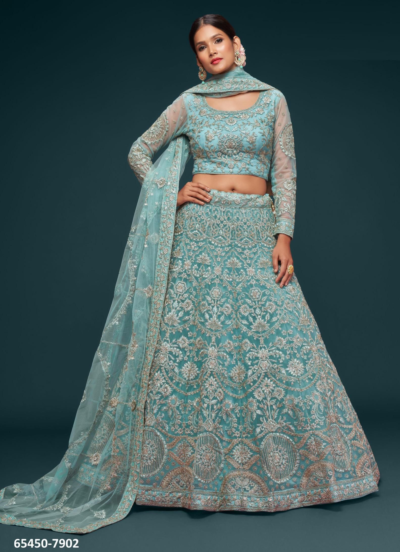 SHIMMERS 1 - Catalog # 65450 (Set of 9 Semi-Stitched Lehengas)