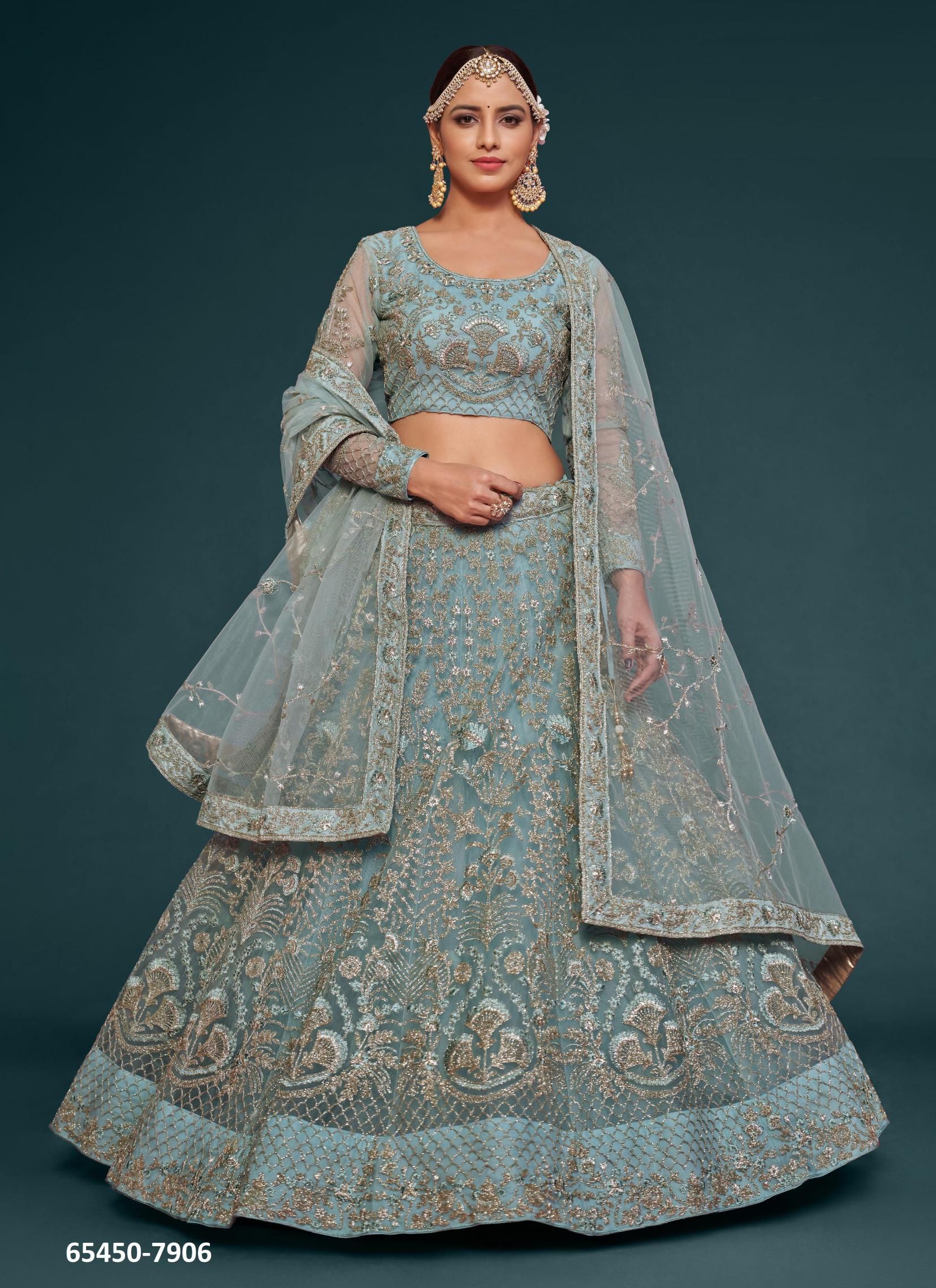 SHIMMERS 1 - Catalog # 65450 (Set of 9 Semi-Stitched Lehengas)