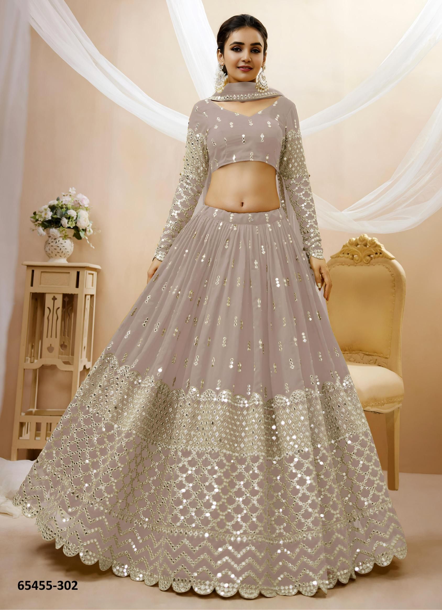 EXPRESSION 1 - Catalog # 65455 (Set of 11 Semi-Stitched Lehengas)