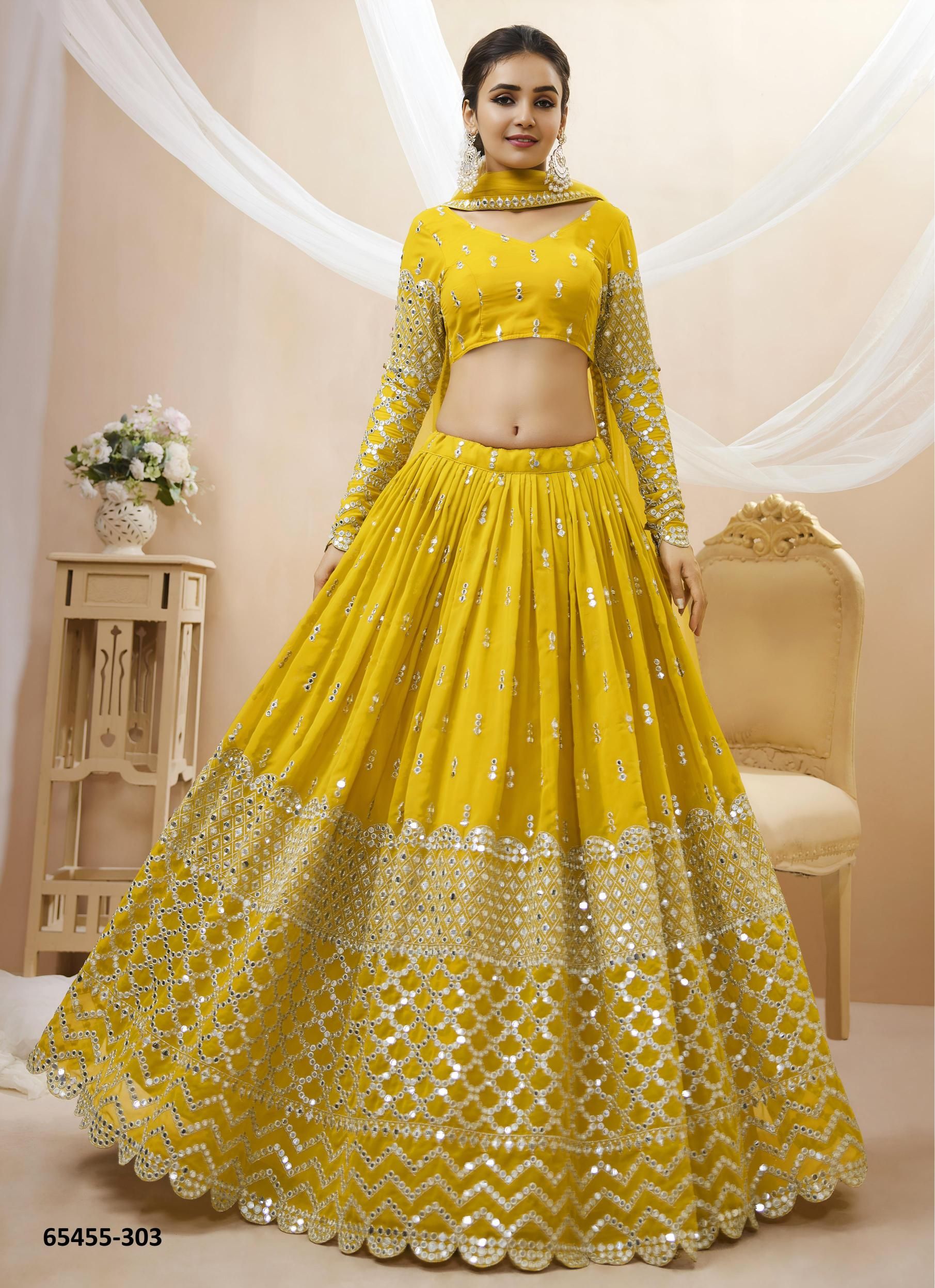 EXPRESSION 1 - Catalog # 65455 (Set of 11 Semi-Stitched Lehengas)