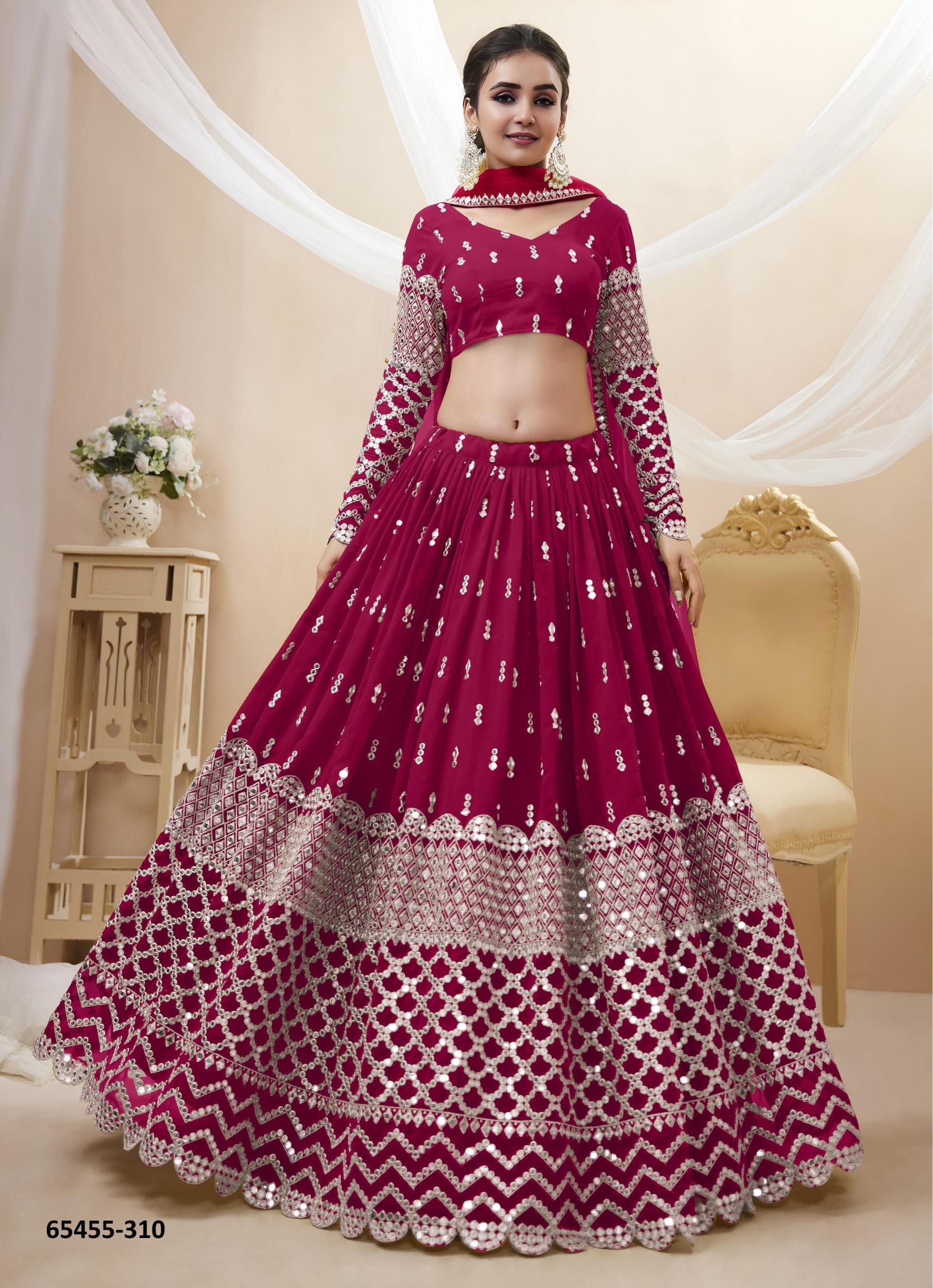EXPRESSION 1 - Catalog # 65455 (Set of 11 Semi-Stitched Lehengas)