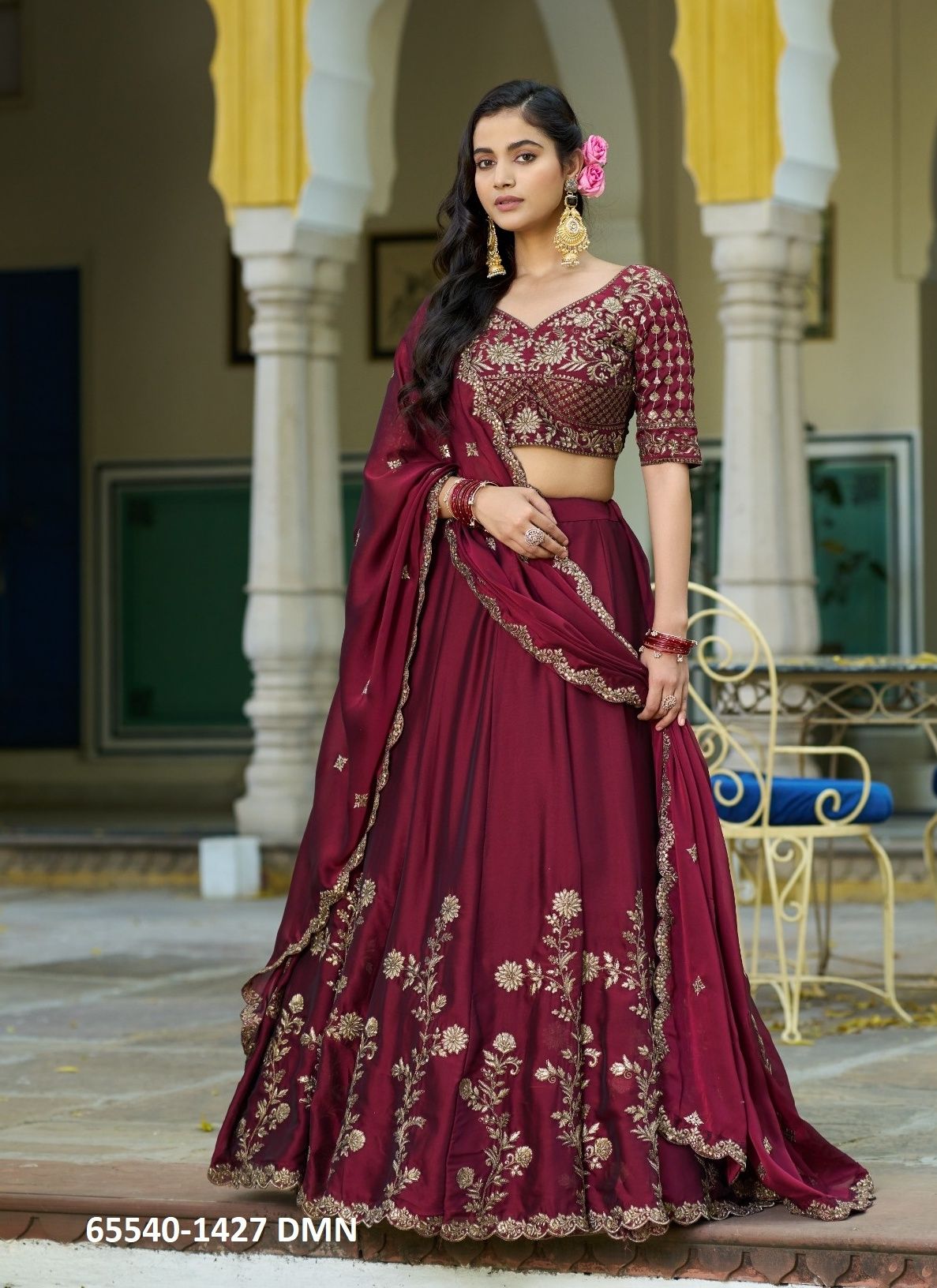 SERIES 1427 - Catalog # 65540 (Set of 4 Semi-Stitched Lehengas) SERIES 1427 - Catalog # 65540 (Set of 4 Semi-Stitched Lehengas)