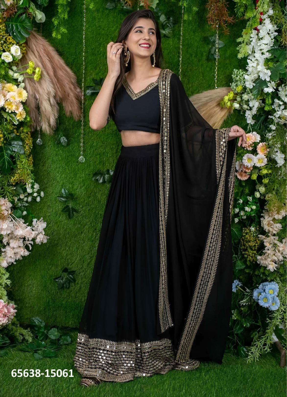 VOLUME 21 - Catalog # 65638 (Set of 6 Semi-Stitched Lehengas)