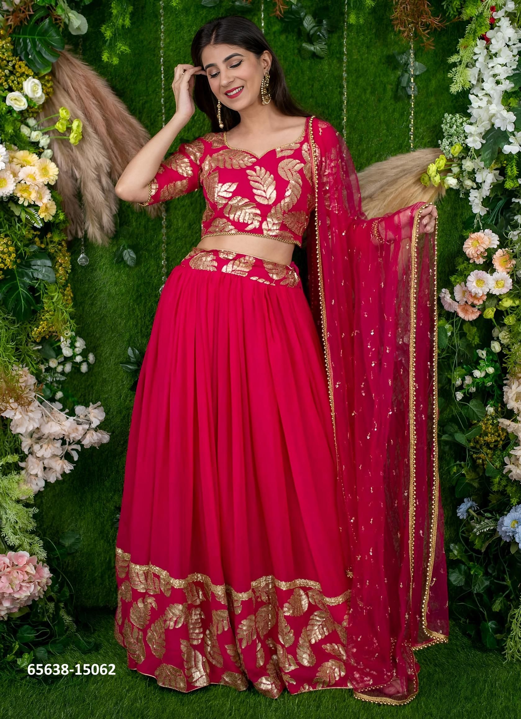 VOLUME 21 - Catalog # 65638 (Set of 6 Semi-Stitched Lehengas)