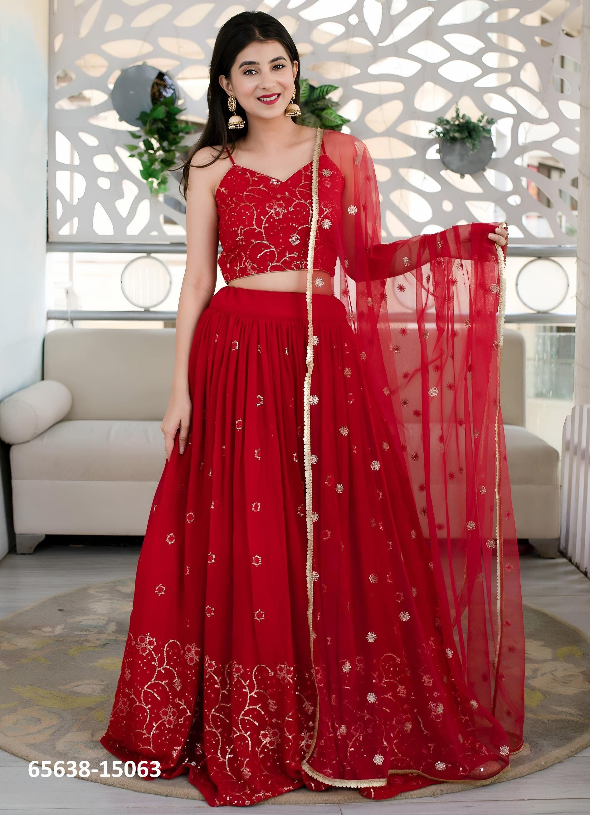 VOLUME 21 - Catalog # 65638 (Set of 6 Semi-Stitched Lehengas)