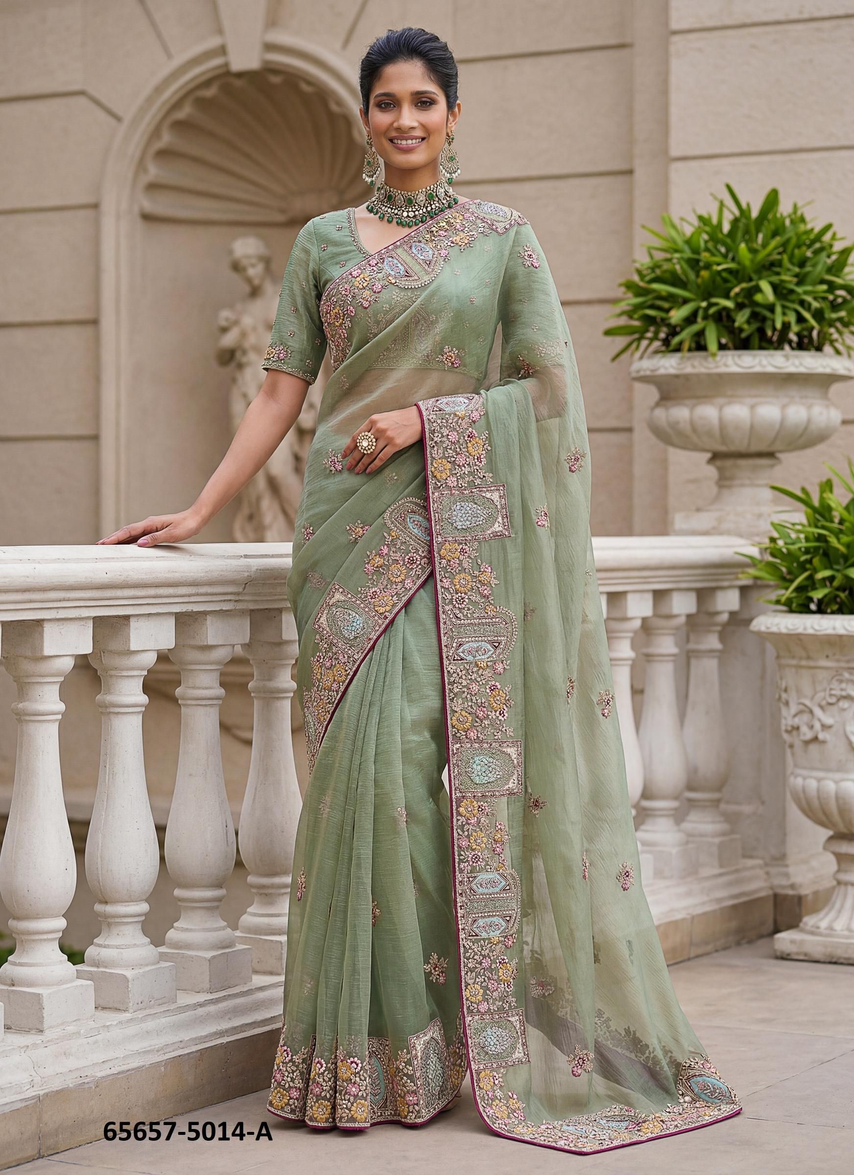 SERIES 5014 - Catalog # 65657 (Set of 5 Sarees) SERIES 5014 - Catalog # 65657 (Set of 5 Sarees)